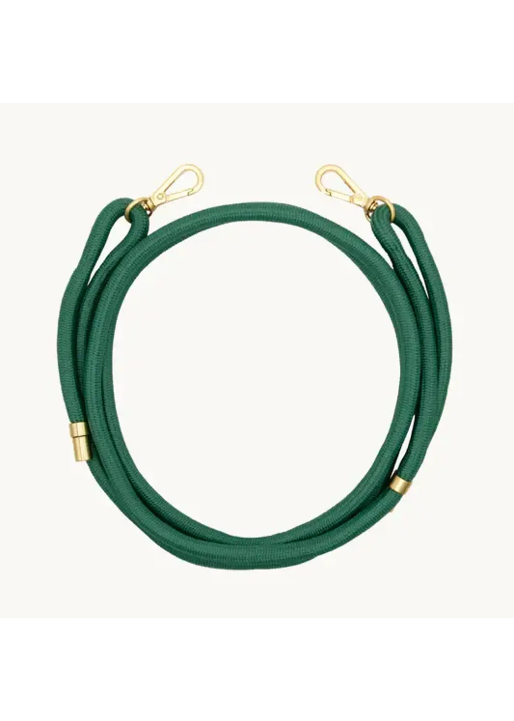 Louvini Paris Louvini Cross Body Sailing Rope Adjustable Strap 1 - Solid Tessa Emerald Green/ Gold