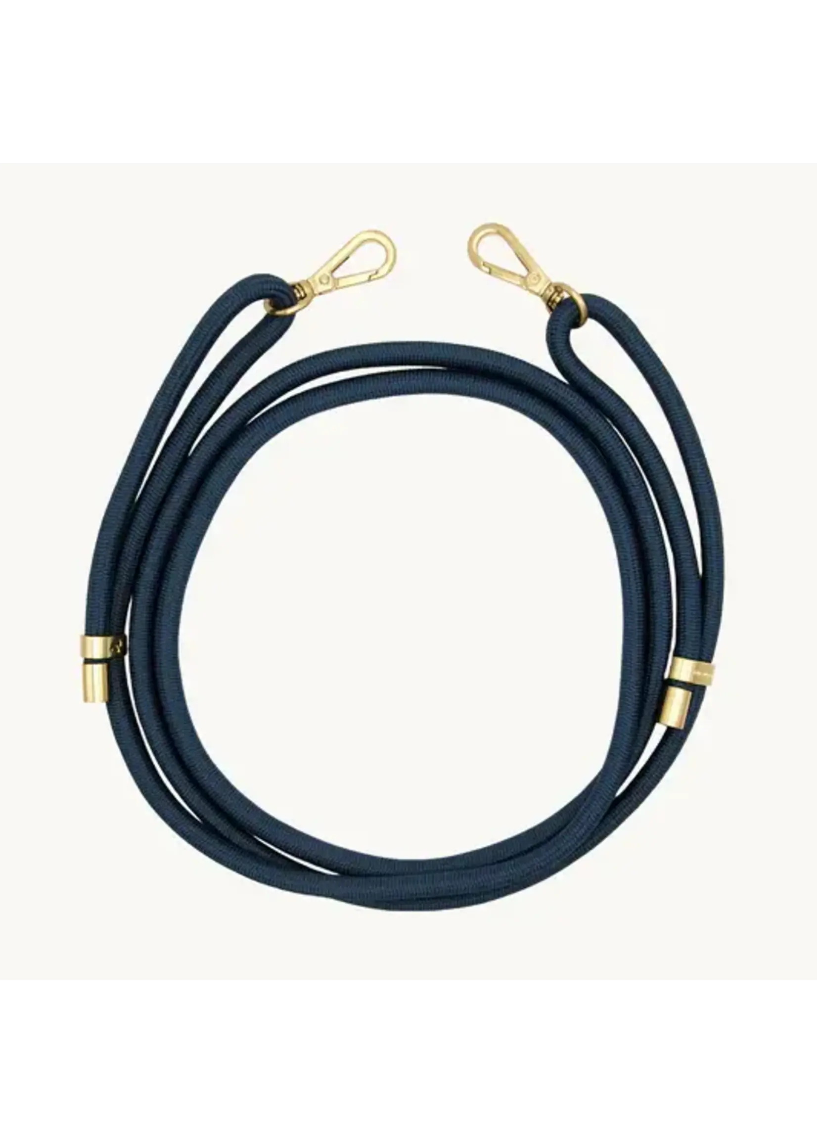 Louvini Paris Louvini Cross Body Sailing Rope Adjustable Strap 1 - Solid Tessa Marine Blue/ Gold
