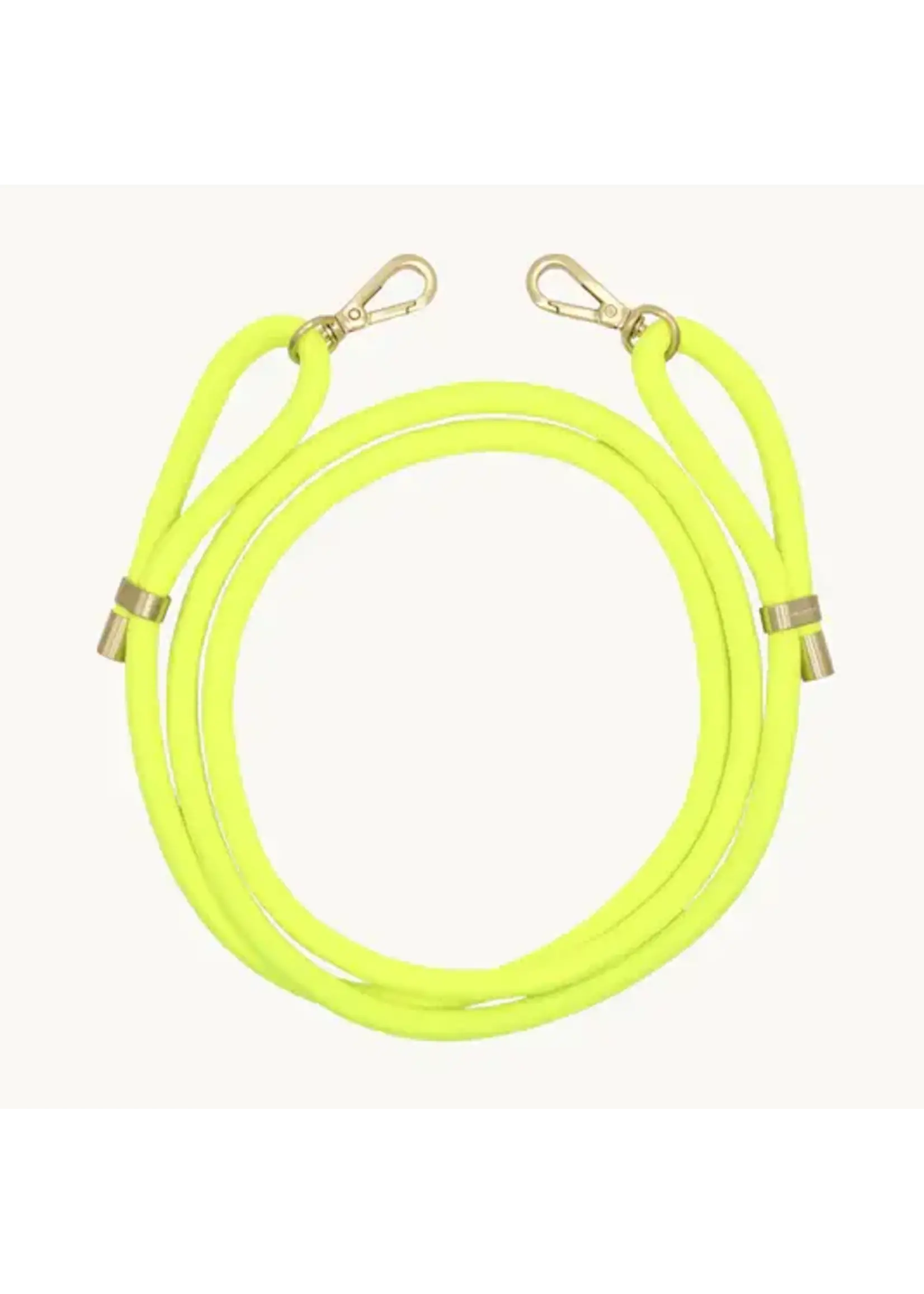 Louvini Paris Louvini Cross Body Sailing Rope Adjustable Strap 1 - Solid Tessa Yellow/ Fluorescent/ Gold