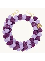 Louvini Paris Louvini Specialty Straps Large Resin Heart - Violet