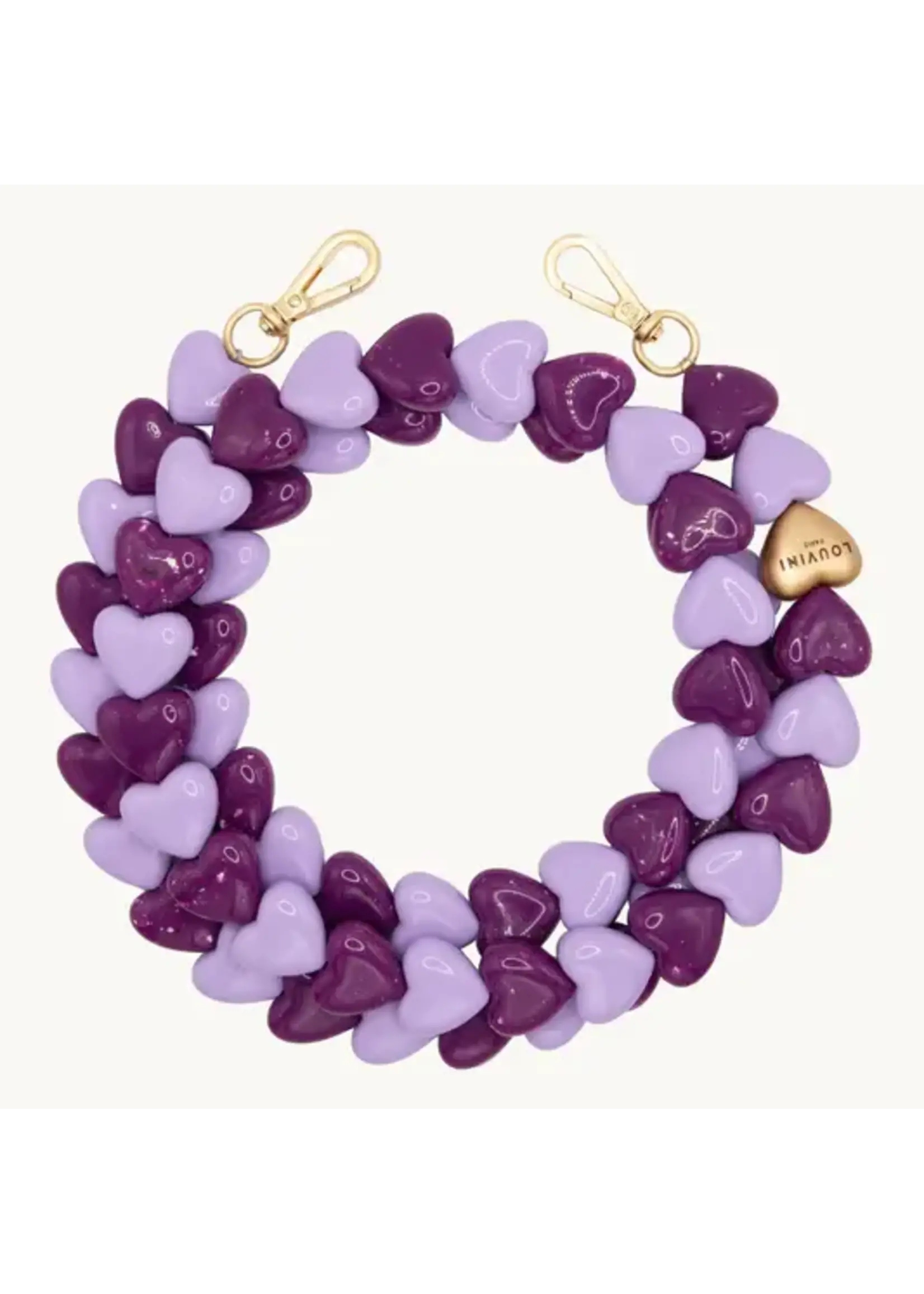 Louvini Paris Louvini Specialty Straps Large Resin Heart - Violet