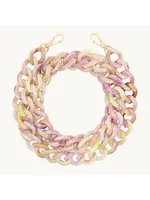 Louvini Paris Louvini Zoe Resin Cross Body Strap -  Pink Lemonade Jaune -Violet