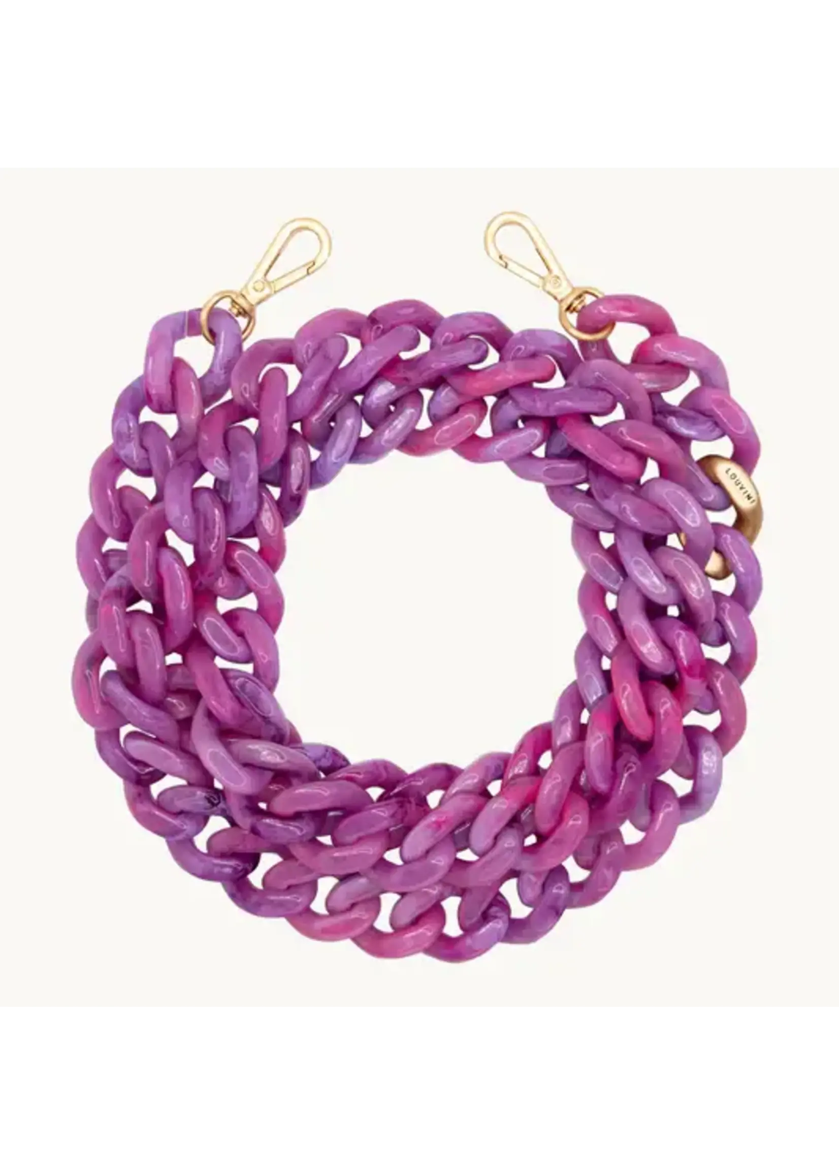 Louvini Paris Louvini Zoe Resin Cross Body Strap -  Flamingo Fuschia