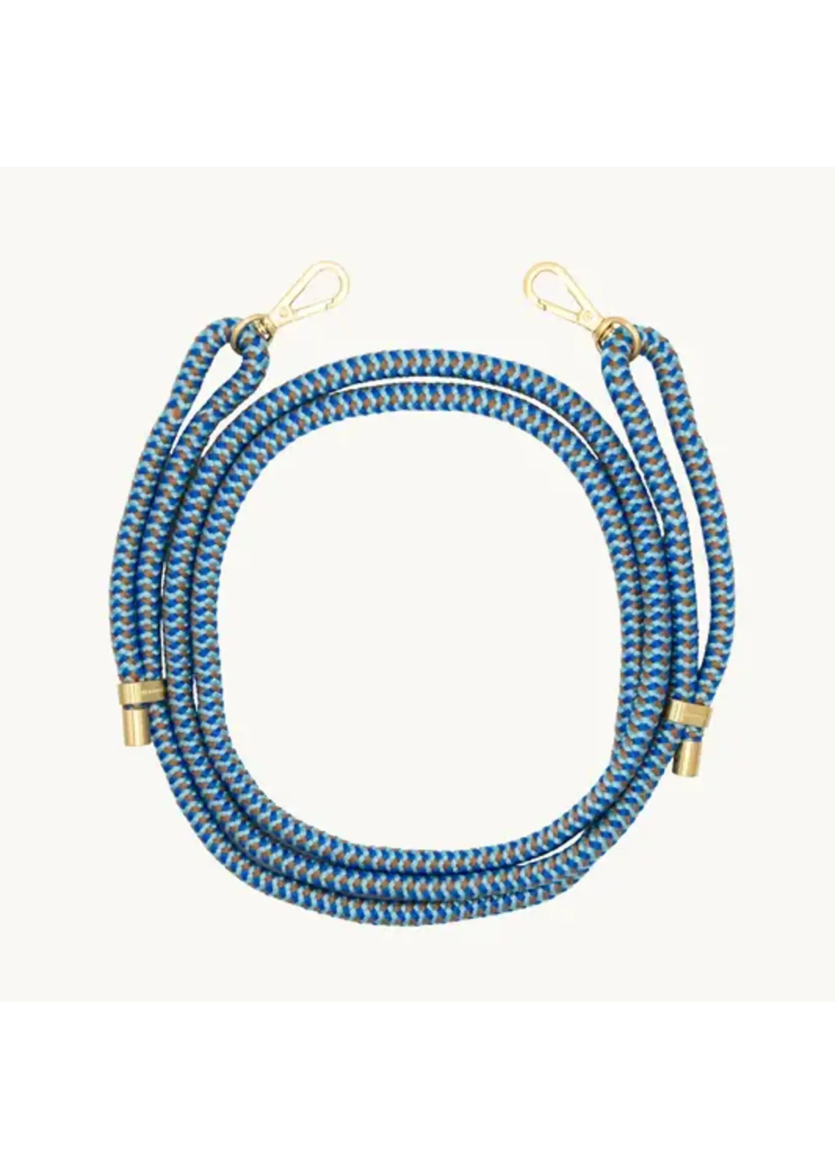 Louvini Paris Louvini Cross Body Sailing Rope Adjustable Strap 1 - Multicolour Tessa Blue/Blue/Gold
