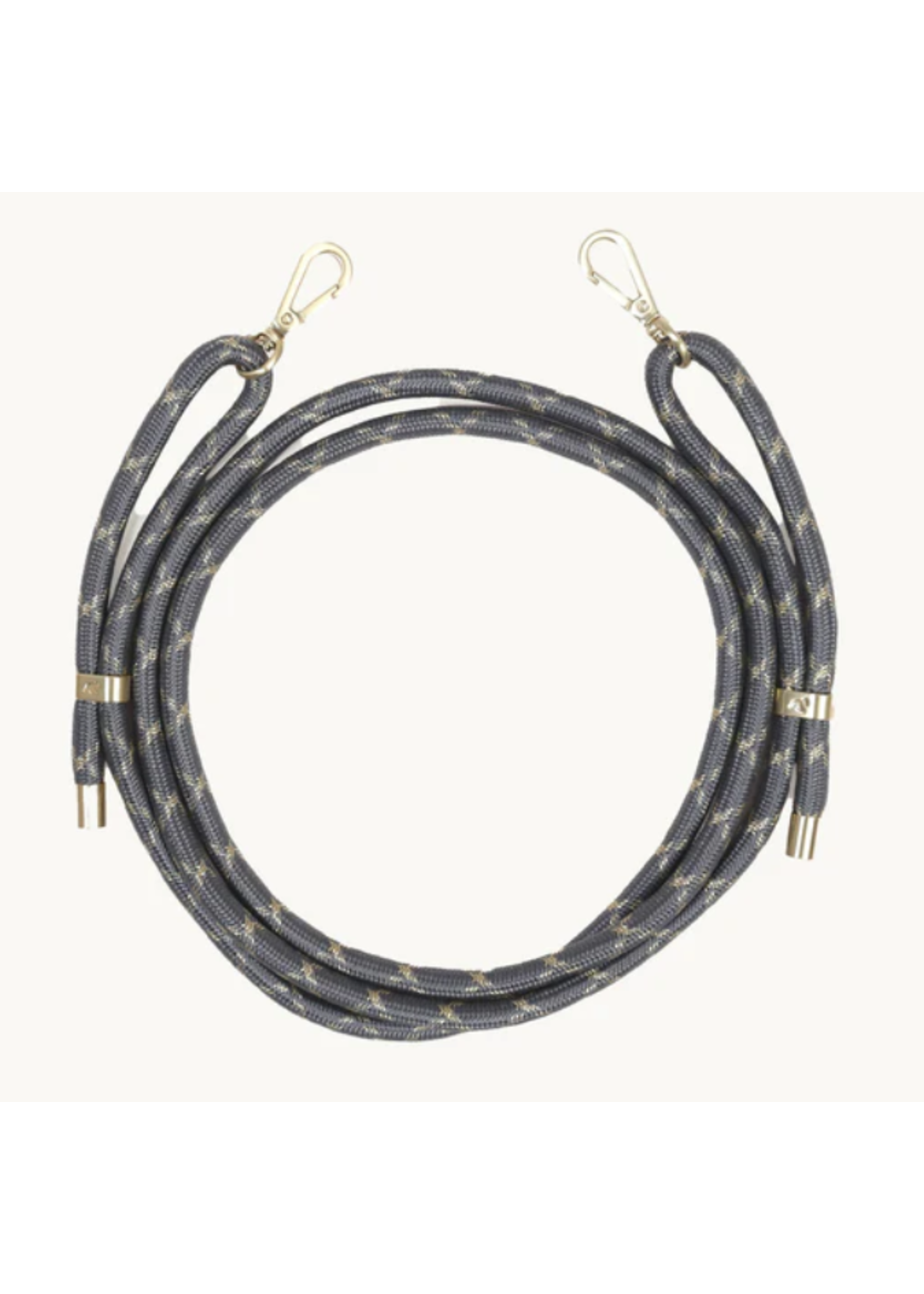 Louvini Paris Louvini Cross Body Sailing Rope Adjustable Strap - Tessa  Doré/Grey/Gold