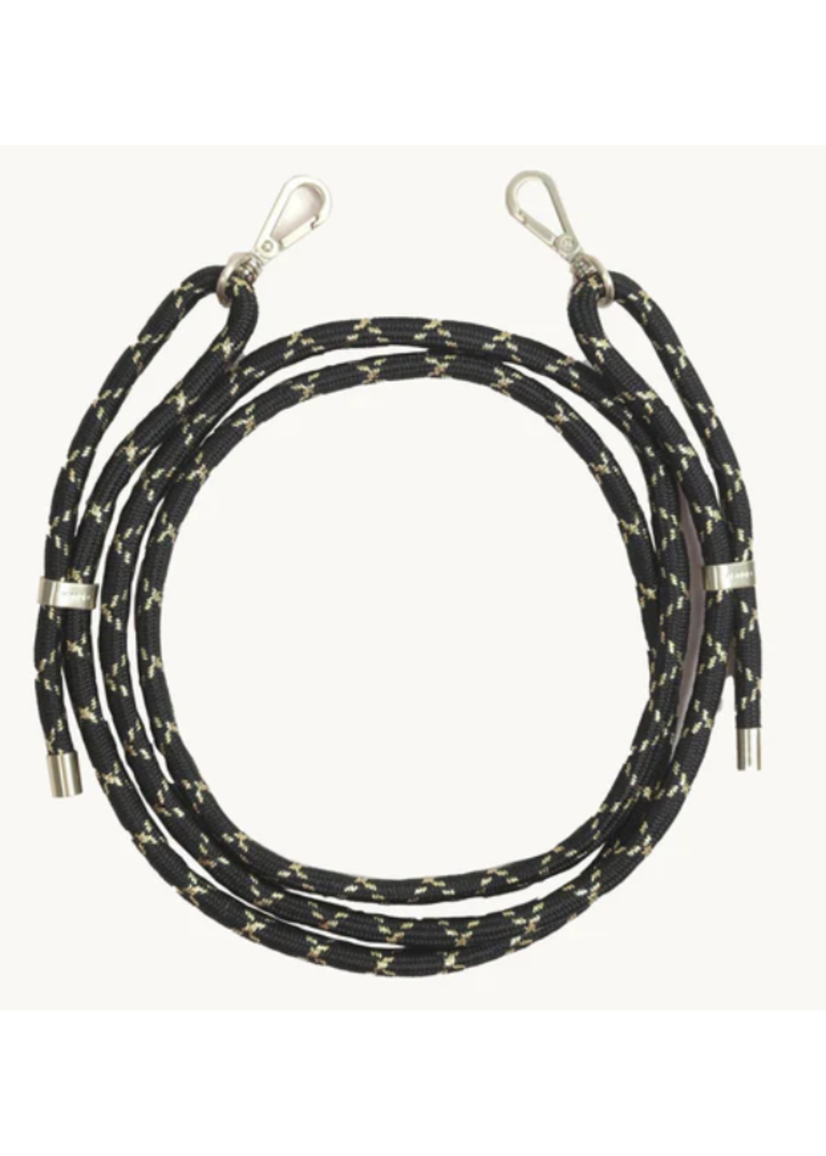 Louvini Paris Louvini Cross Body Sailing Rope Adjustable Strap - Tessa  Doré /Black/Gold