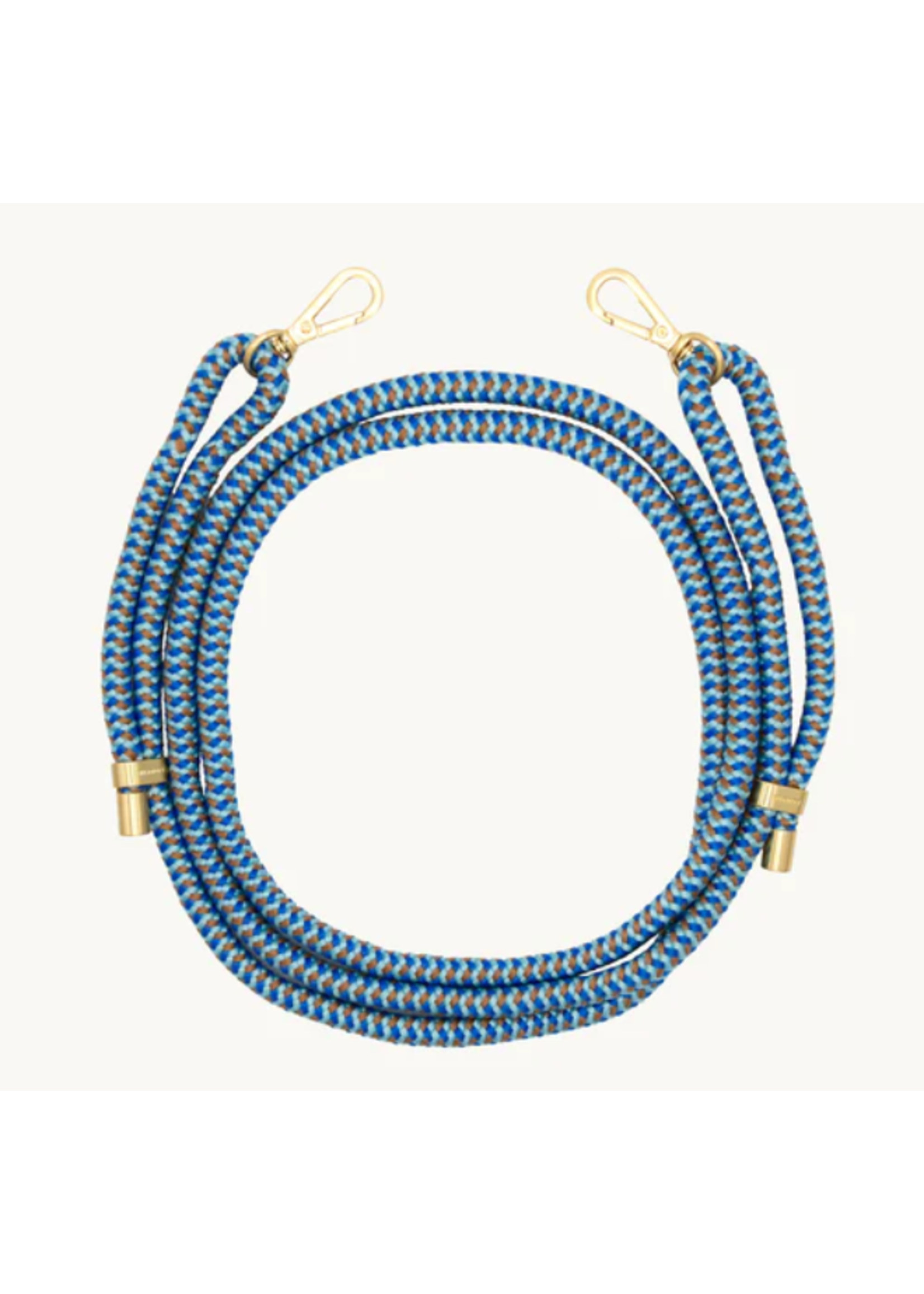 Louvini Paris Louvini Cross Body Sailing Rope Adjustable Strap - Tessa Multi Blue/Blue/Gold