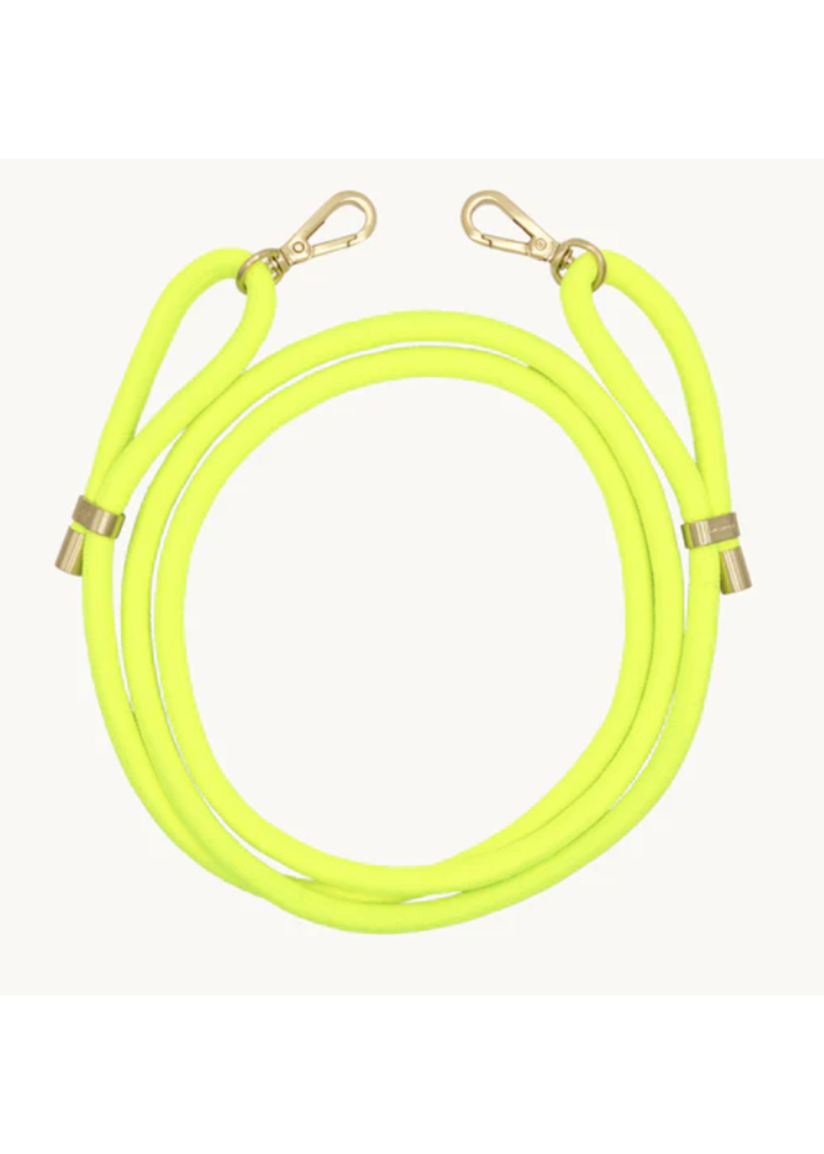 Louvini Paris Louvini Cross Body Sailing Rope Adjustable Strap - Tessa Fluo Yellow/gold