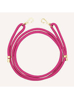 Louvini Paris Louvini Cross Body Sailing Rope Adjustable Strap - Tessa Fuchsia/Gold