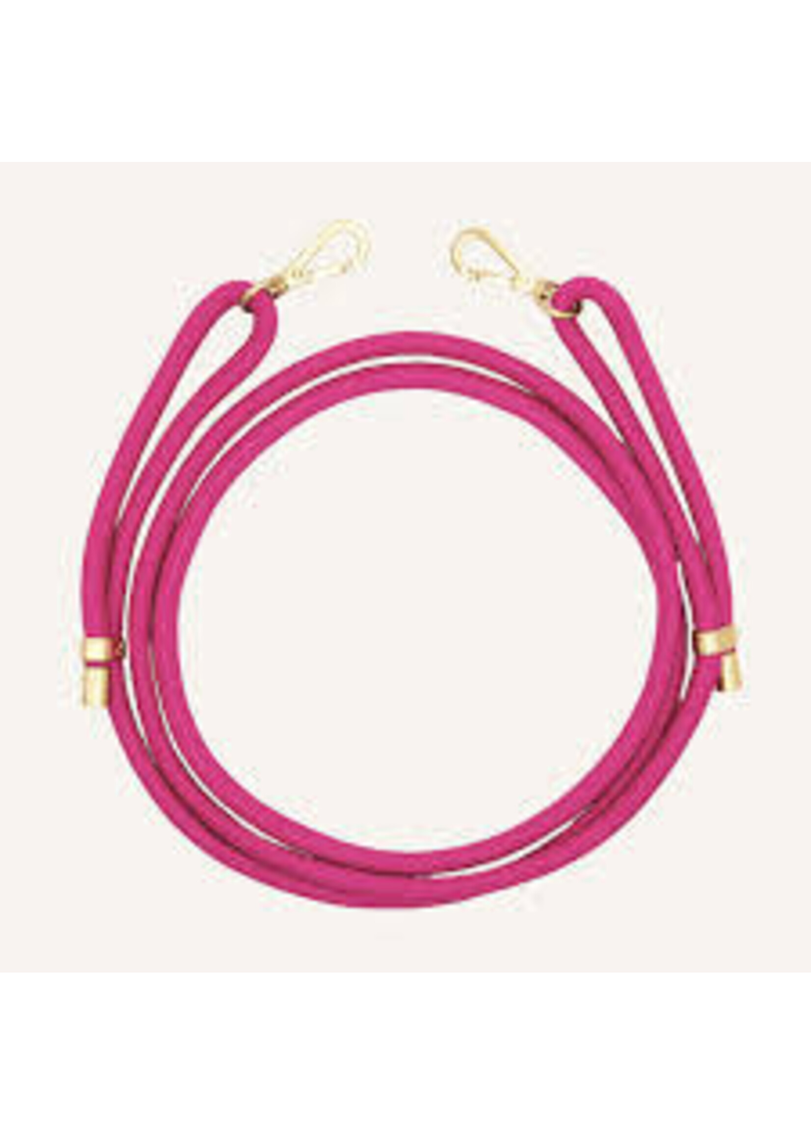 Louvini Paris Louvini Cross Body Sailing Rope Adjustable Strap - Tessa Fuchsia/Gold
