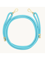 Louvini Paris Louvini Cross Body Sailing Rope Adjustable Strap - Tessa Turquoise/gold