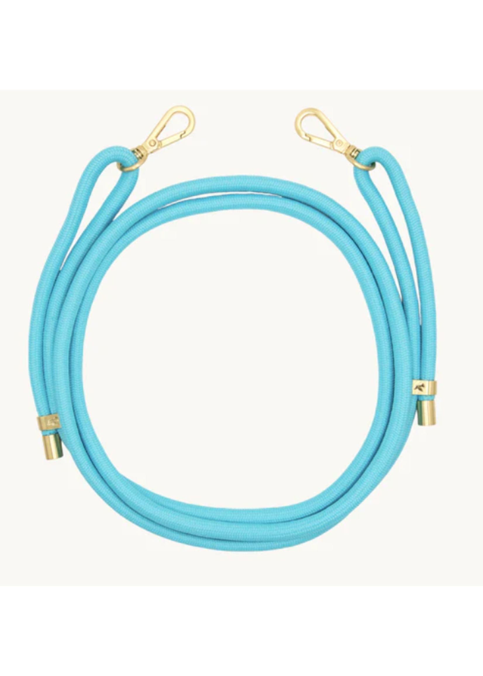 Louvini Paris Louvini Cross Body Sailing Rope Adjustable Strap - Tessa Turquoise/gold