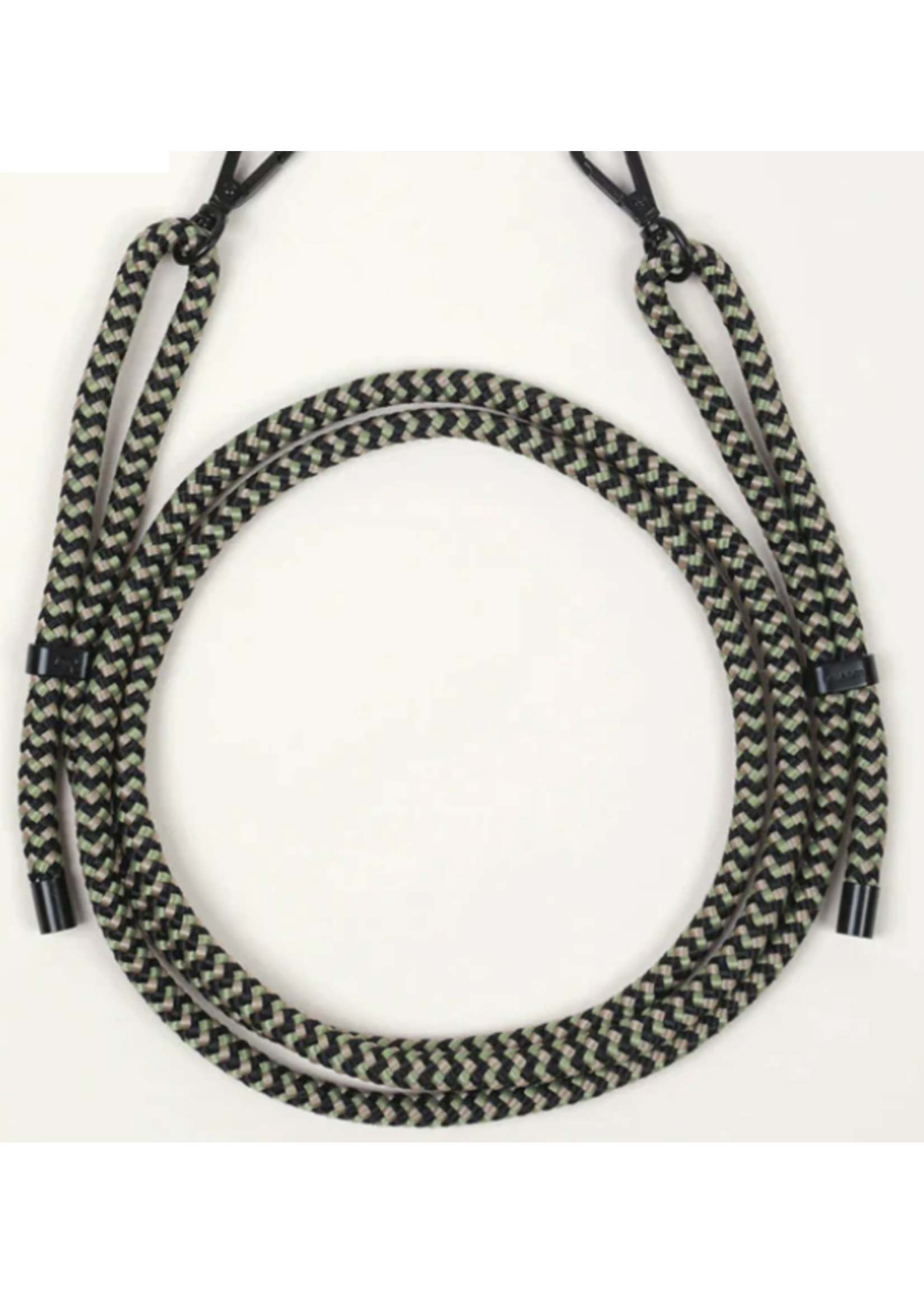 Louvini Paris Louvini Cross Body Sailing Rope Adjustable Strap 2 - Multi  Blk/Gr/Taupe/Gunmetal