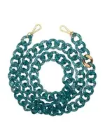 Louvini Paris Louvini Zoe Resin Cross Body Strap  - Sparkly Turquoise