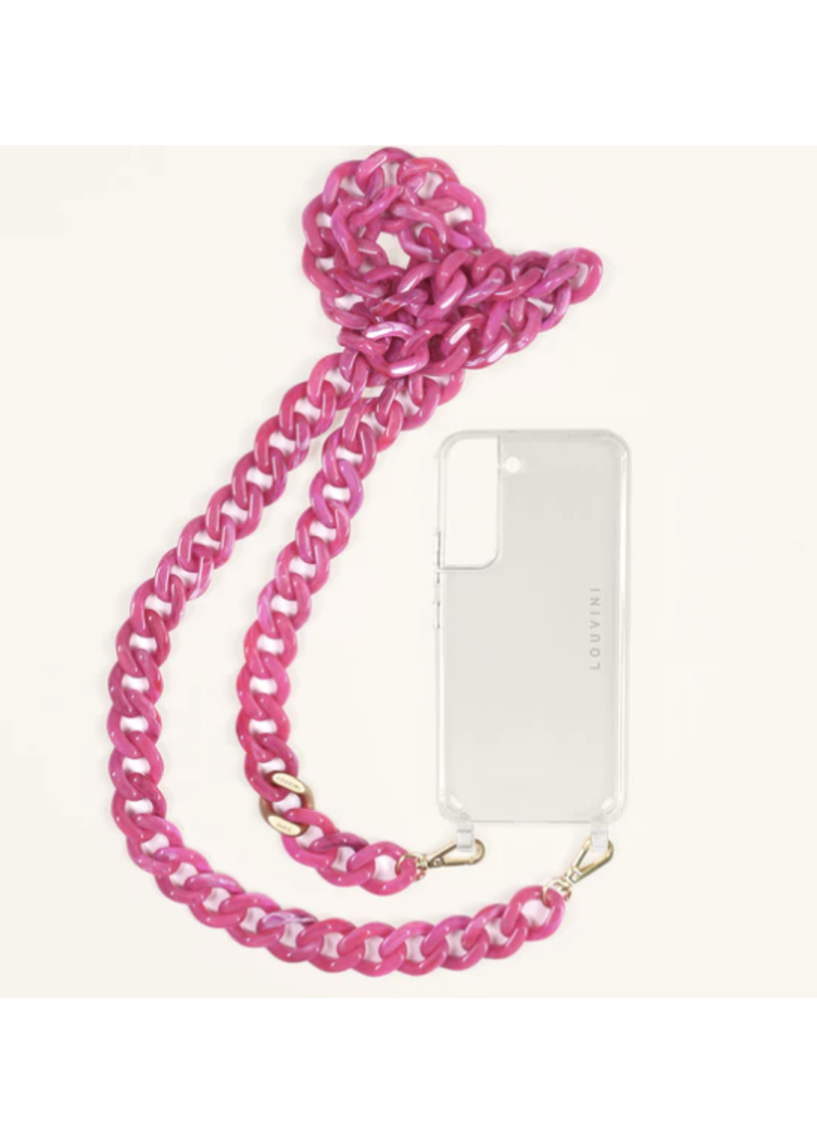 Louvini Paris Louvini Zoe Resin Cross Body Strap  - Fuschia