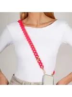 Louvini Paris Louvini Zoe Resin Cross Body Strap  -  Rose Fluo