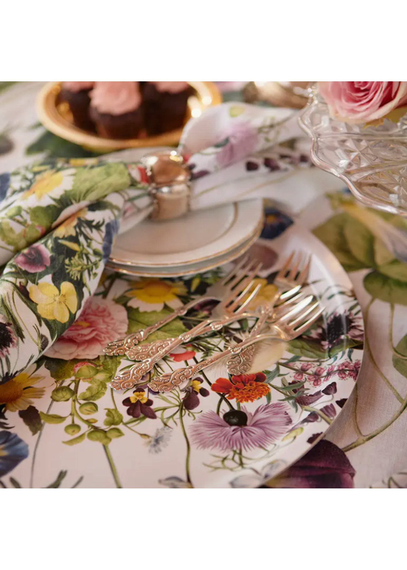 Koustrupco Flower Garden Round Birch Tray