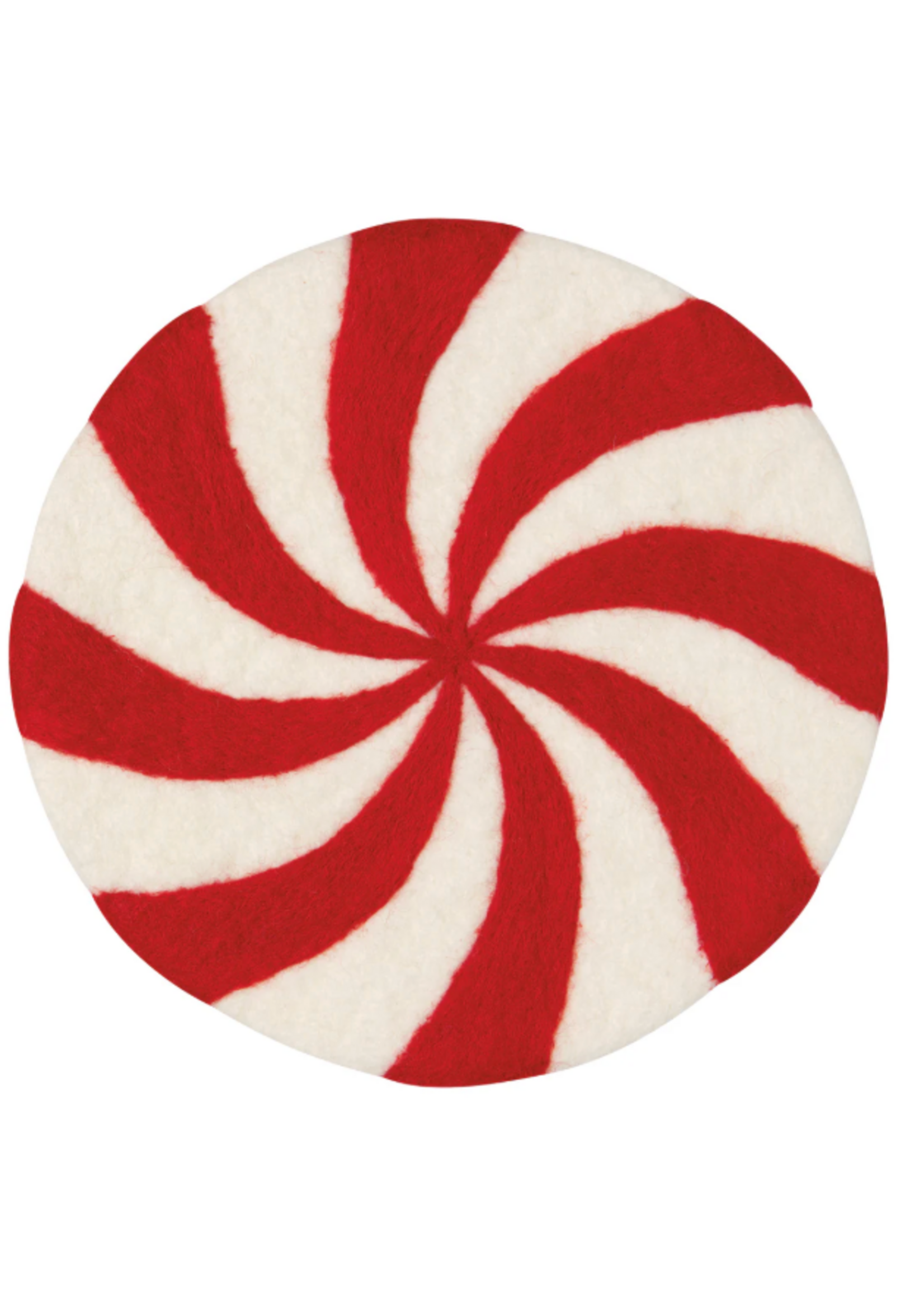 Danica Christmas candy wool trivet