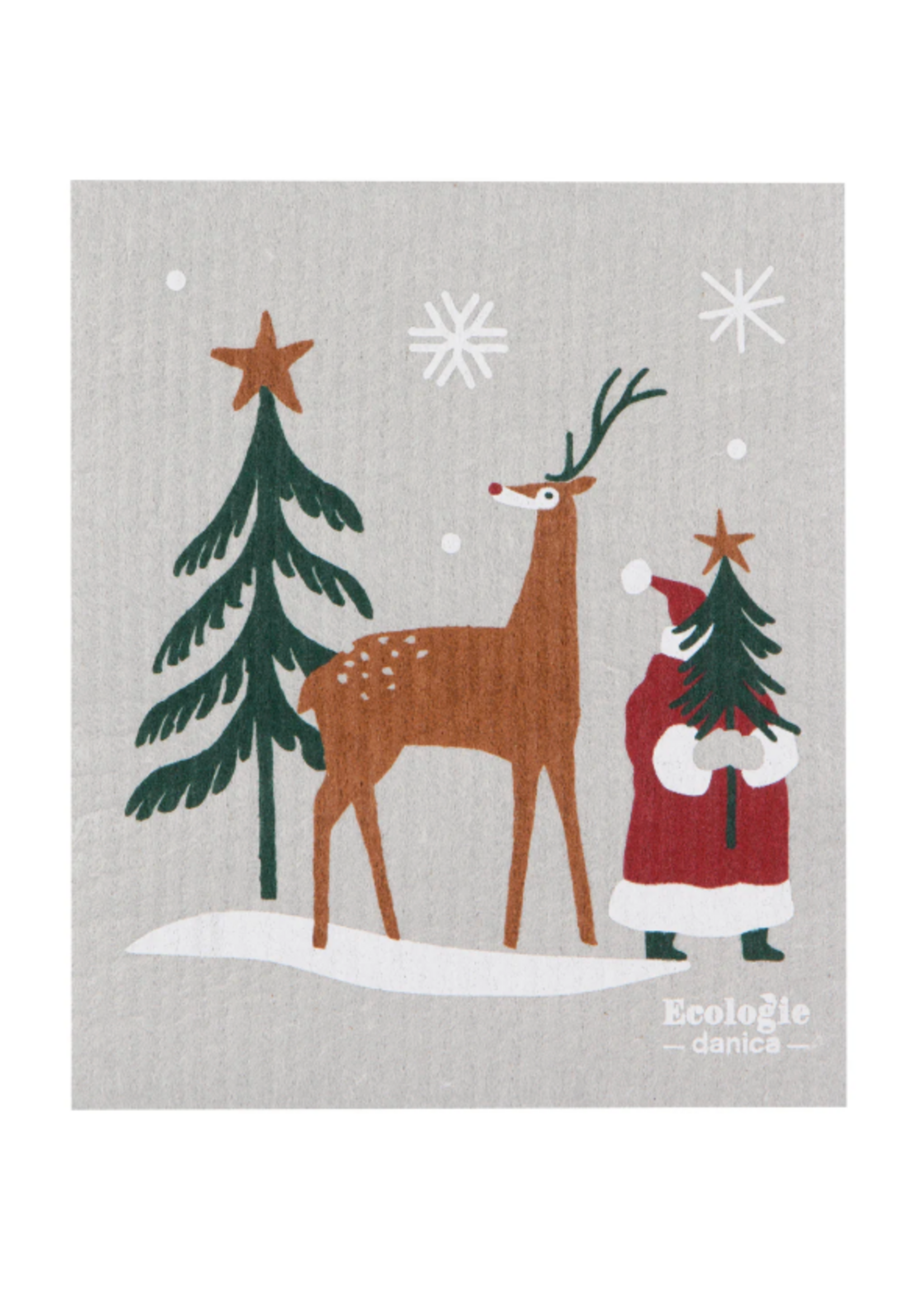 Danica Swedish Dishcloth : Santa's Reindeer
