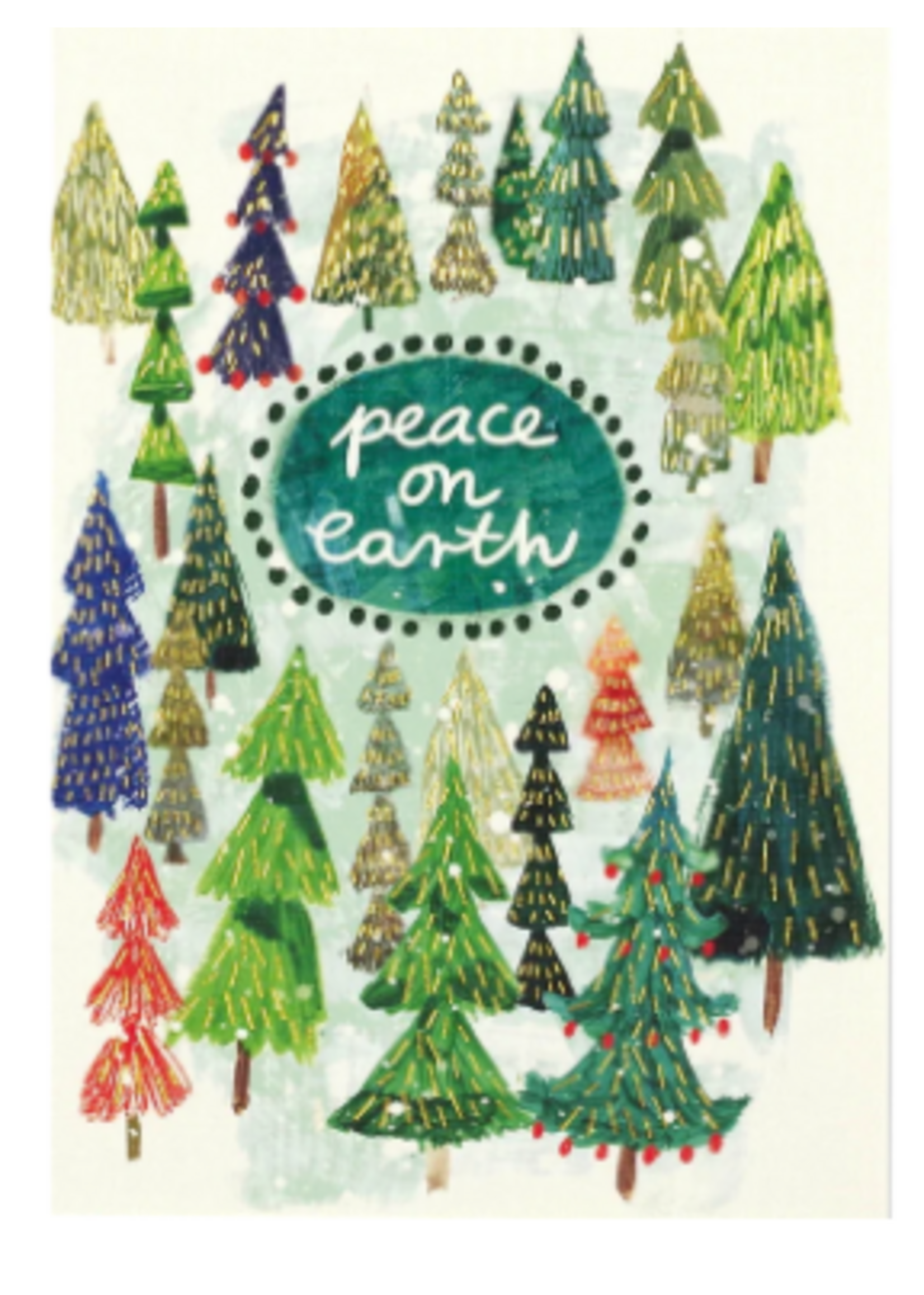 Peter Pauper Press Mini Boxed cards : Festival of Trees (Peace on Earth)