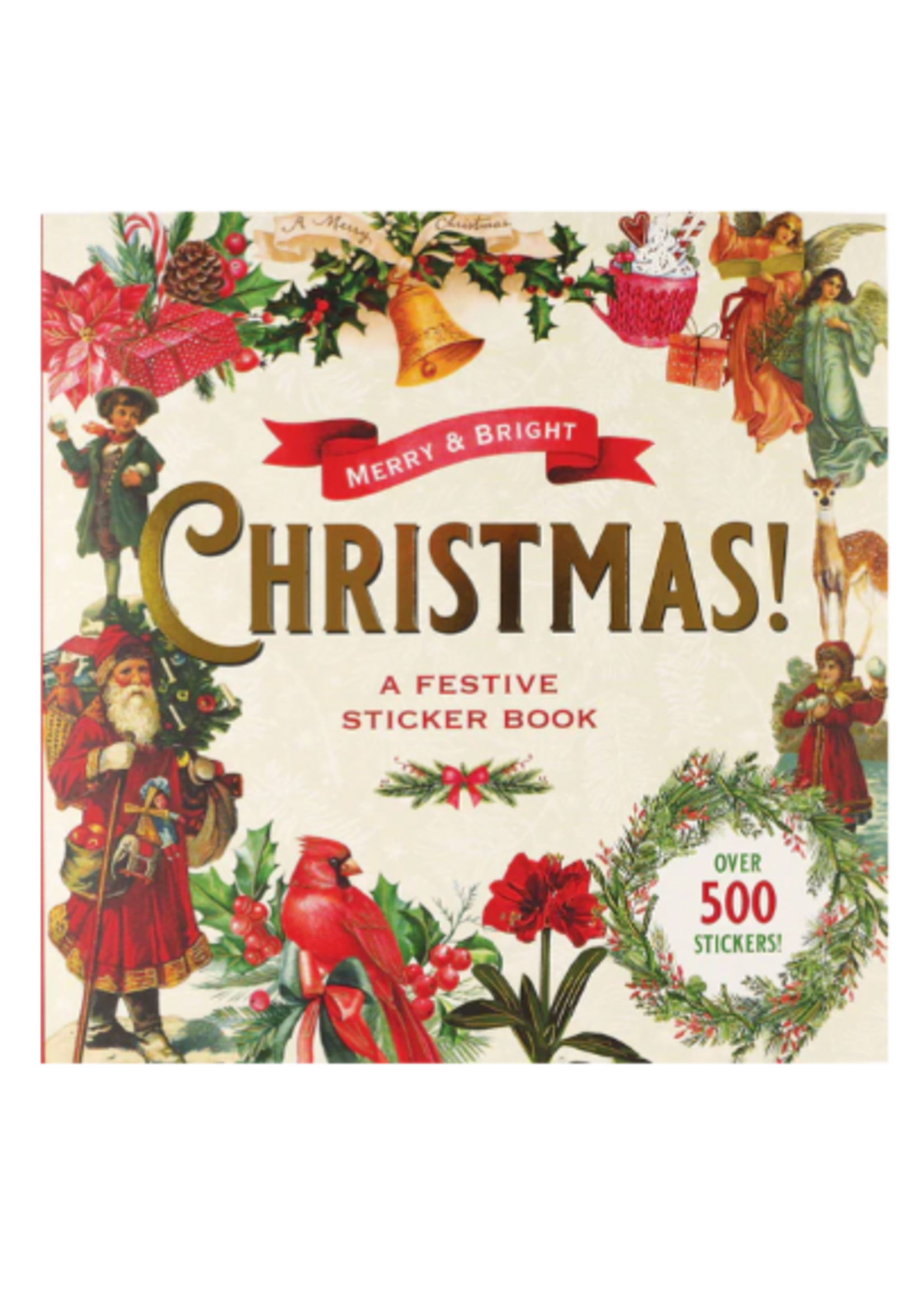 Peter Pauper Press Sticker Book Christmas Merry & Bright