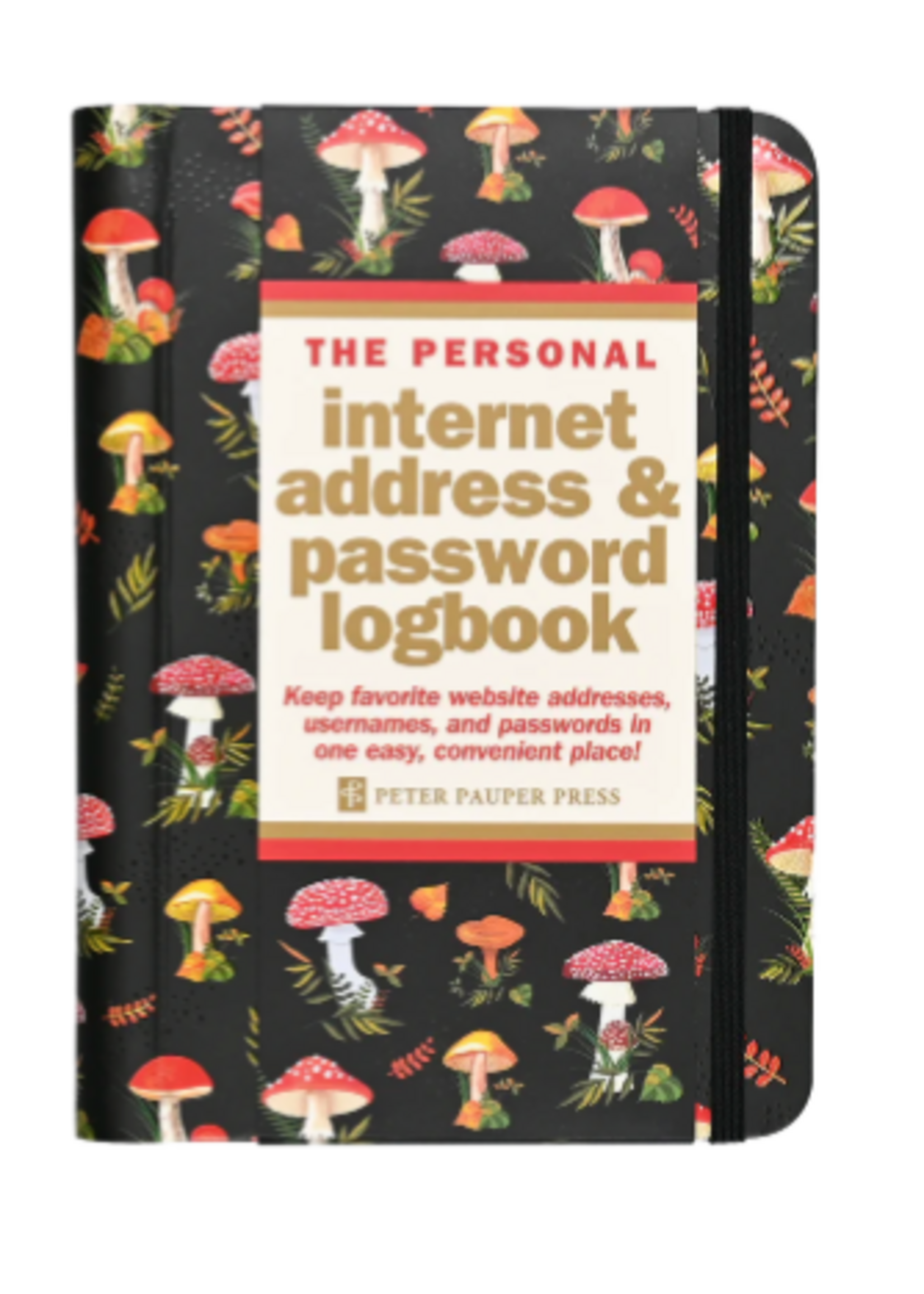 Peter Pauper Press Mushroom Password Logbook