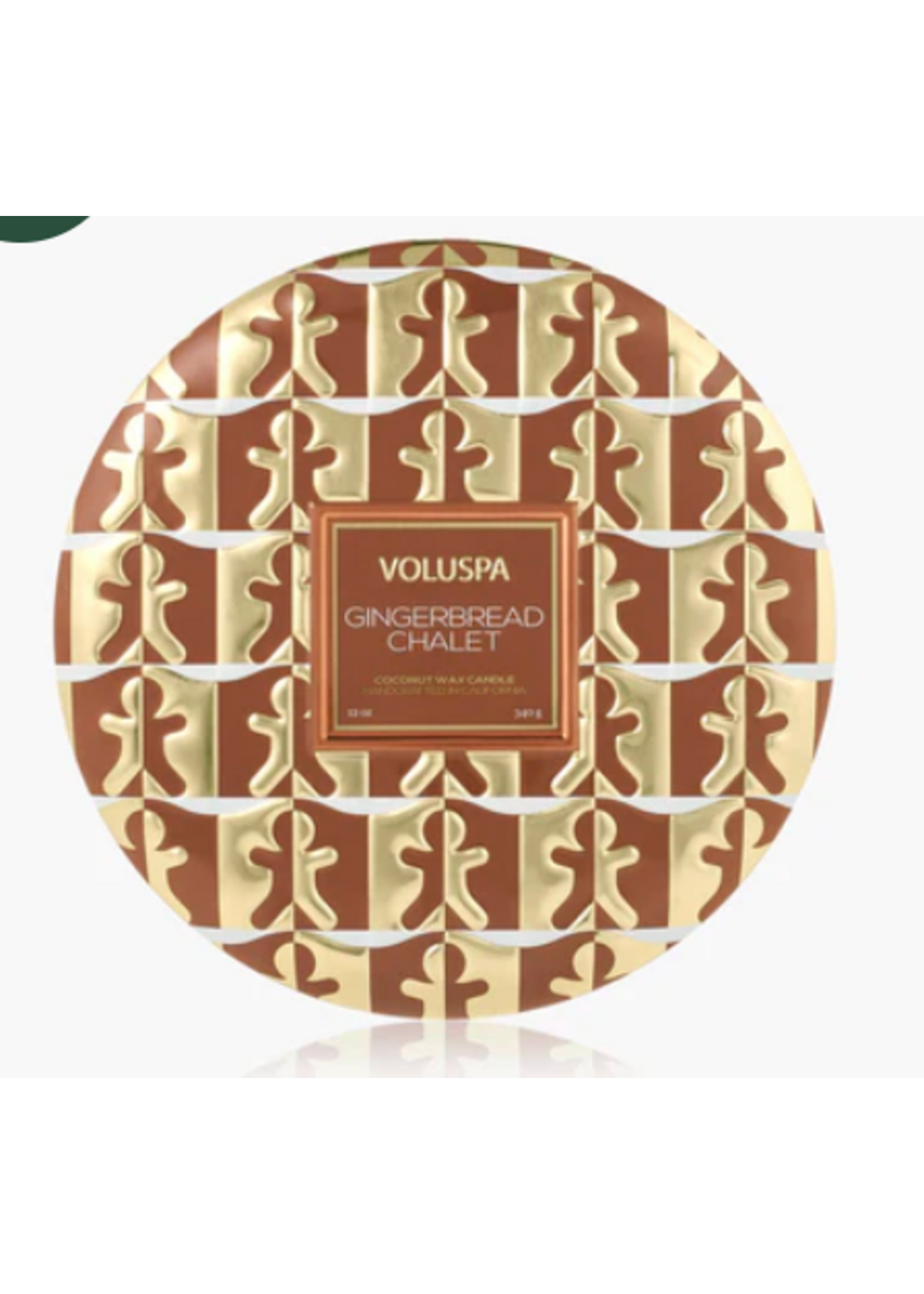 Voluspa Gingerbread Chalet 3 wick round tin
