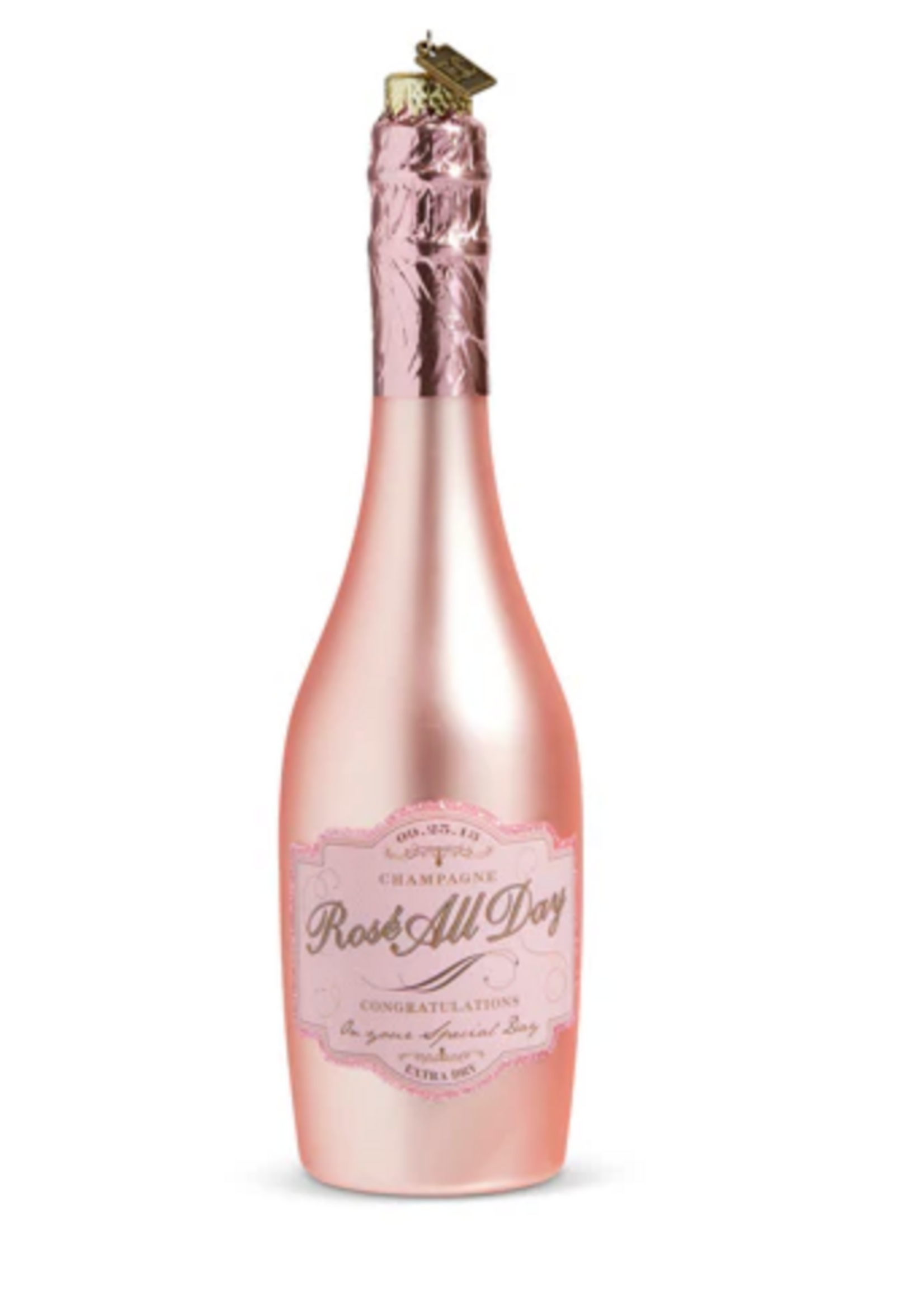 Razz Imports Rosé all Day Pink Champagne Bottle Ornament - Eric Cortina