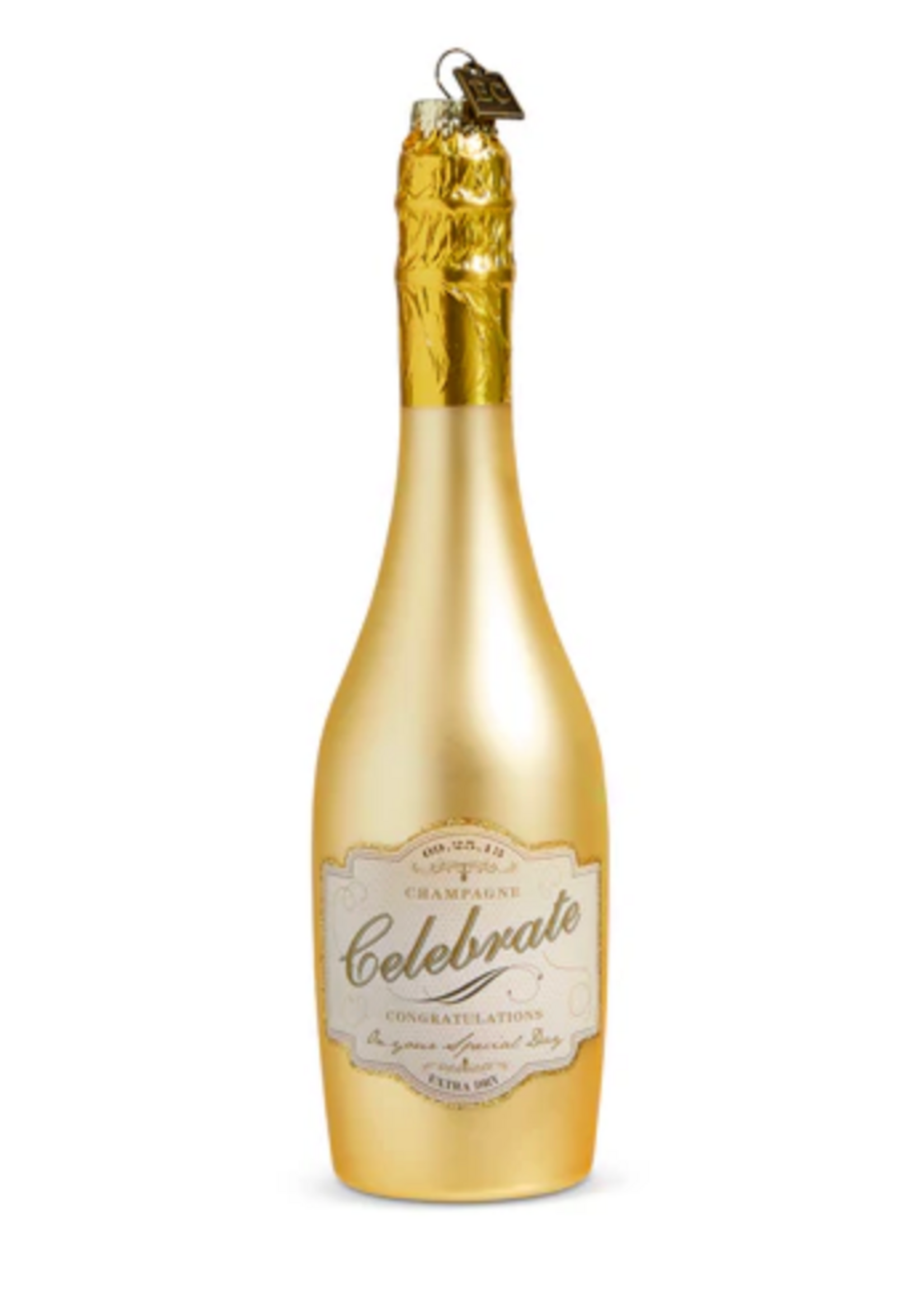 Razz Imports Celebrate Gold Champagne Ornament - Eric Cortina