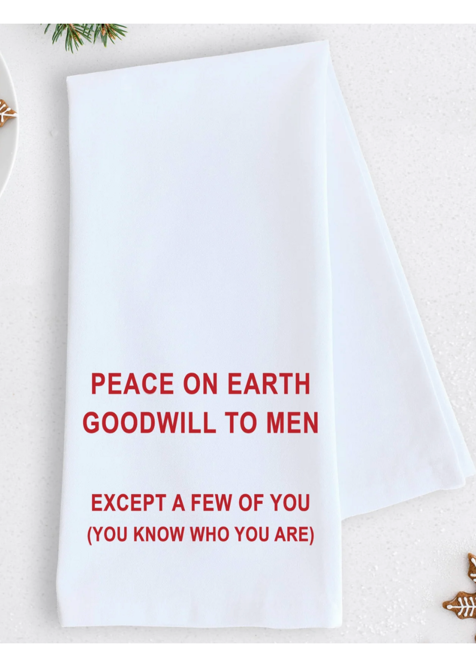 Dev D & Co. Goodwill to Men tea towel