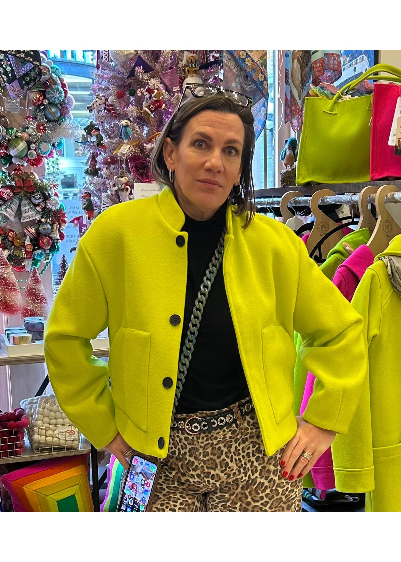 Ste Marg Scot Ste Marg Scot - The Frankie Jacket - Chartreuse - XS/S