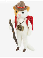 Silver Tree Holiday Tourist Felt Cat ornament