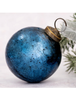Bollywood 4" Old Navy Crackle Glass Ornament - extra large