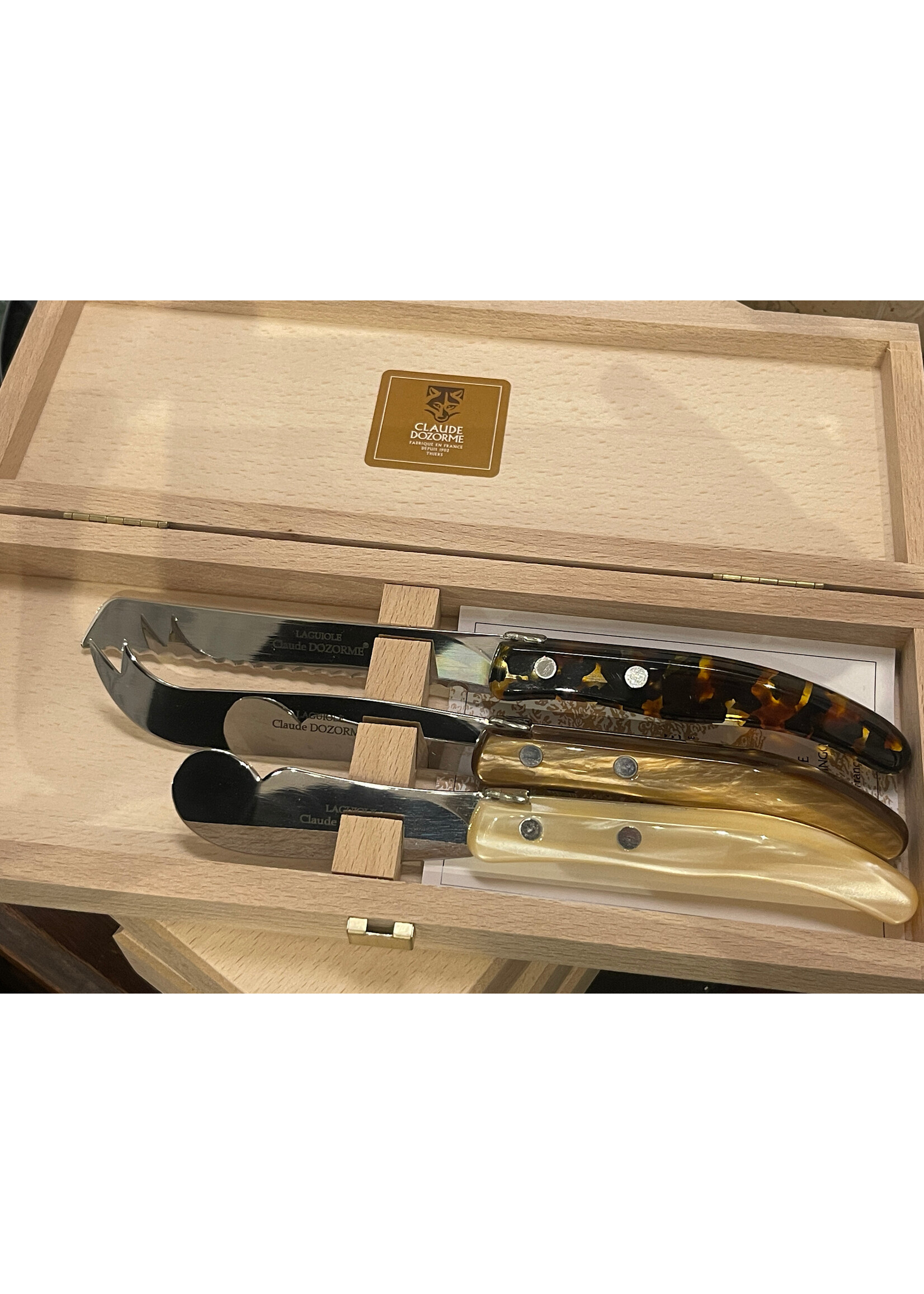 Claude Dozorme Claude Dozorme - Set of 3 Charcuterie Knives - Neutrals