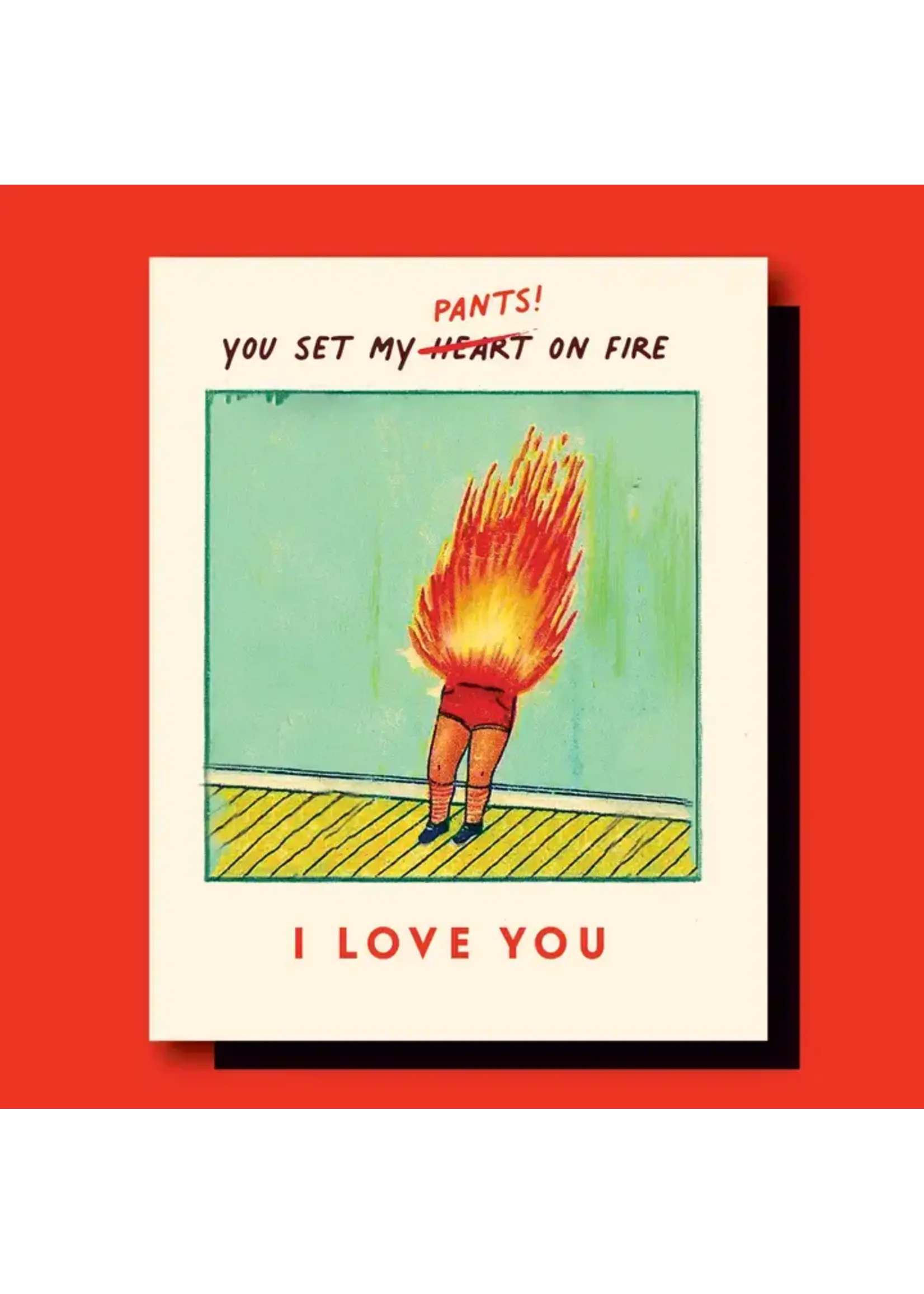 Offensively Delightful You Set My Pants On Fire - I Love You  Card