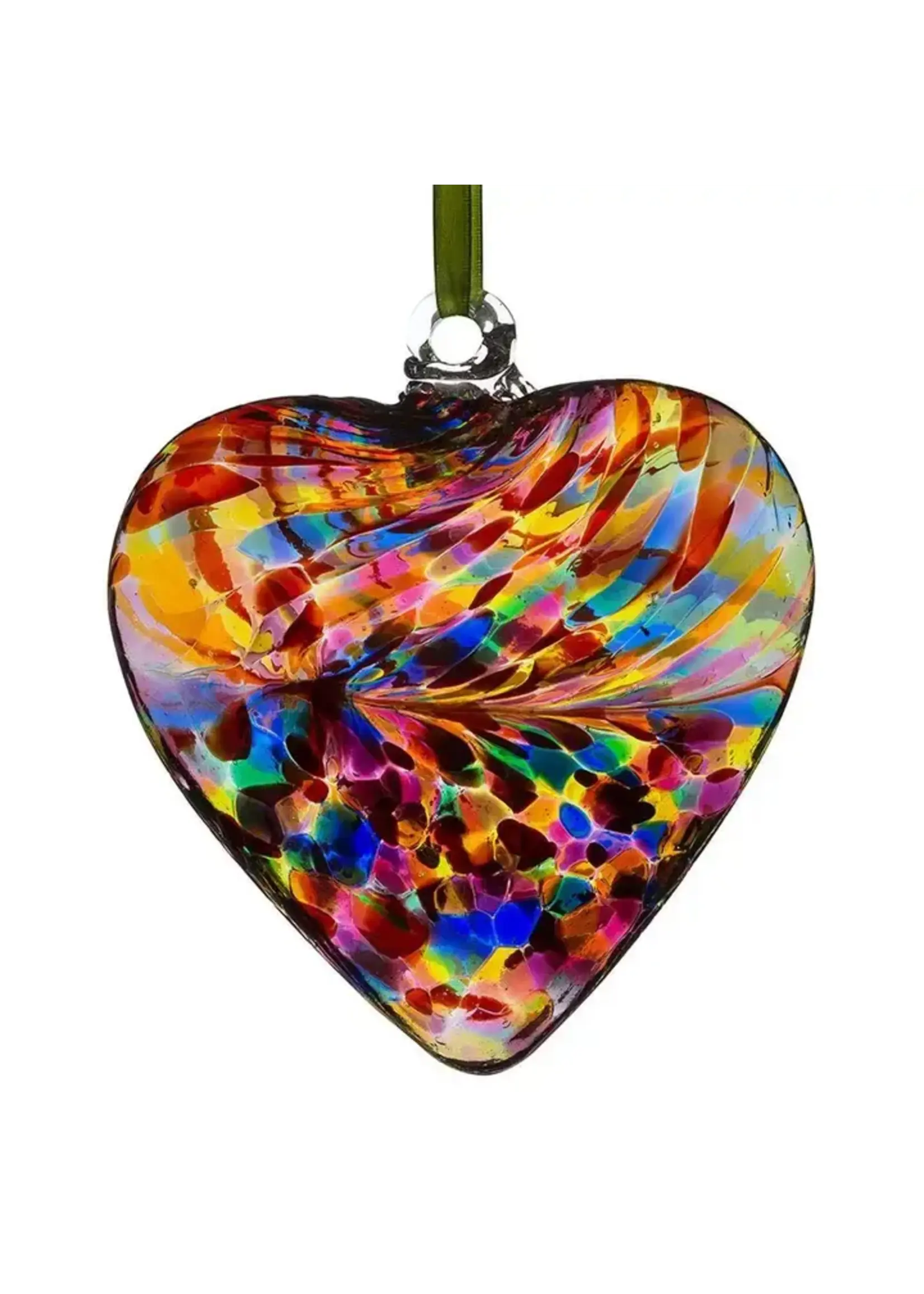 Sienna Glass Sienna Glass Ornament - Friendship Heart- Multicoloured