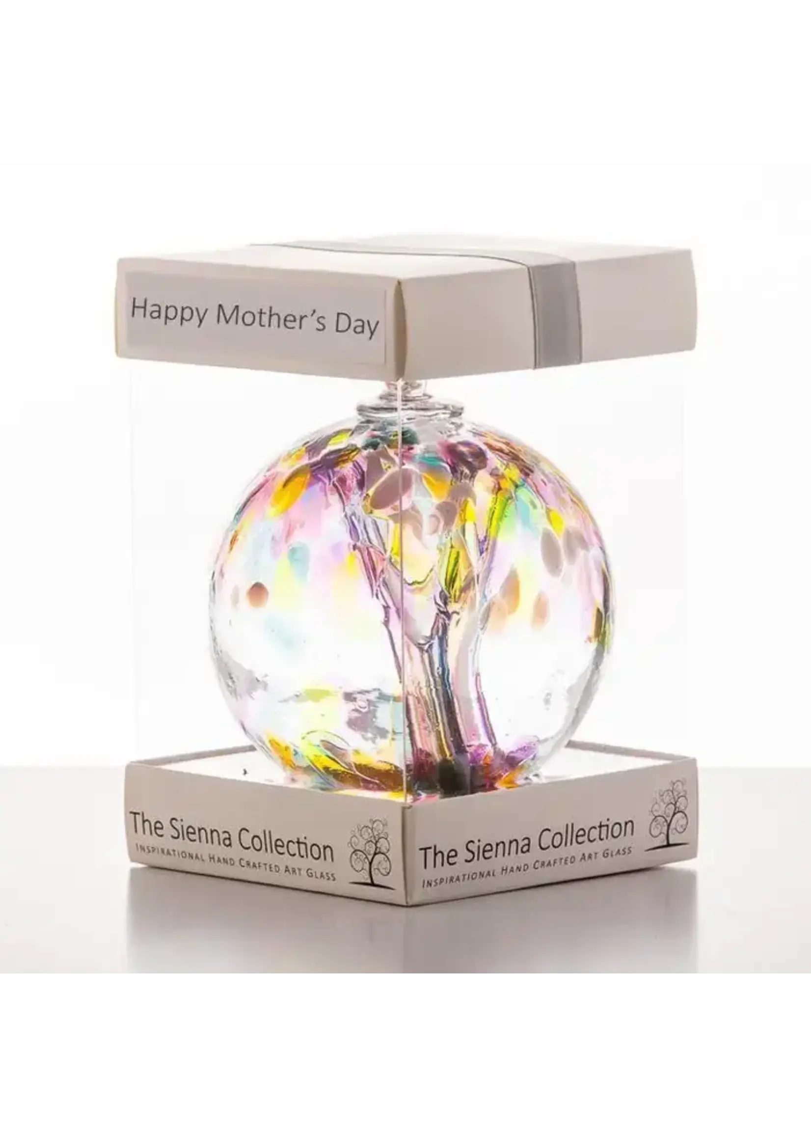 Sienna Glass Sienna Glass Ornament - Friendship Ball - Mother's Day - Multicoloured Pink