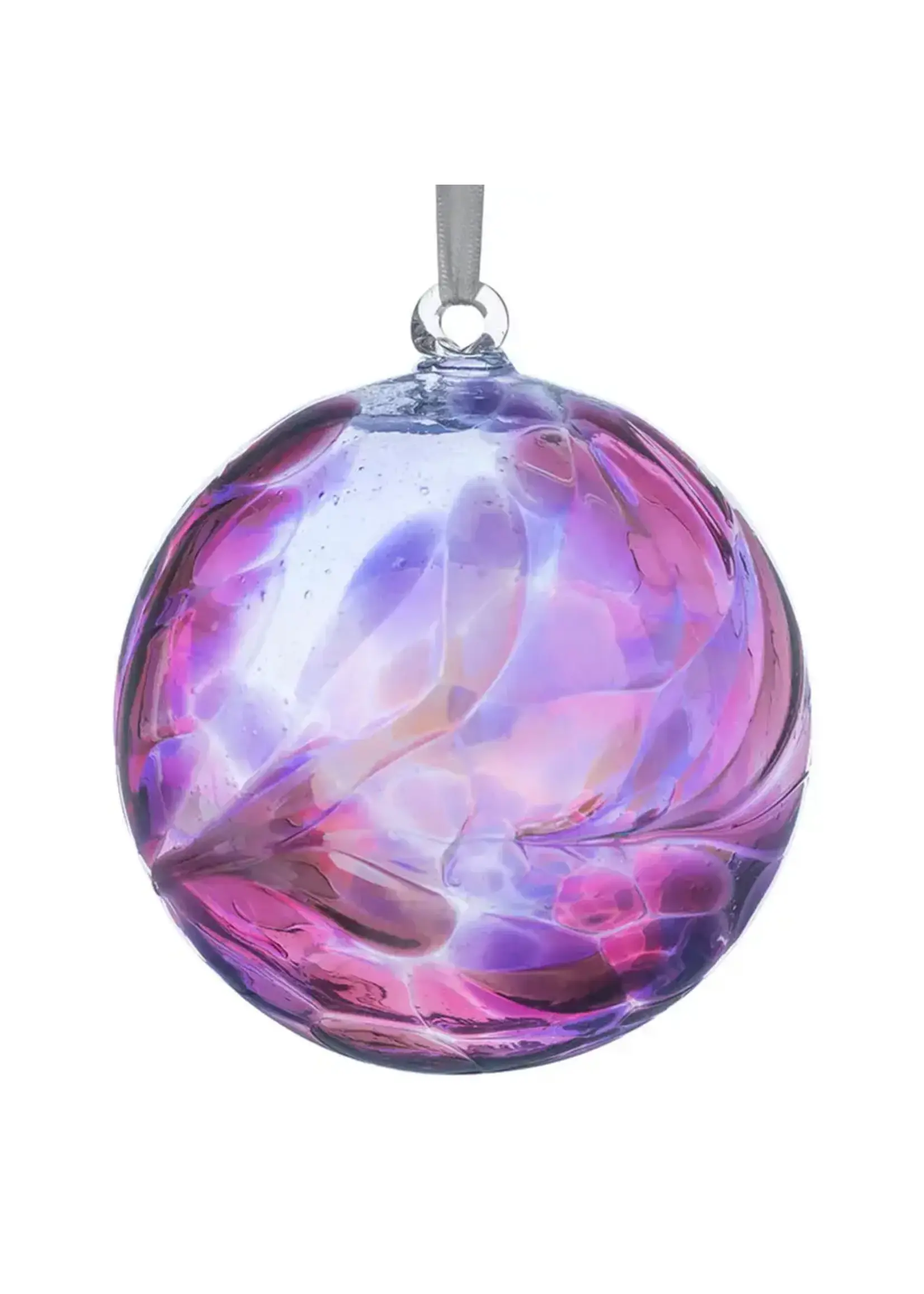 Sienna Glass Sienna Glass Ornament - Friendship Ball - Amethyst