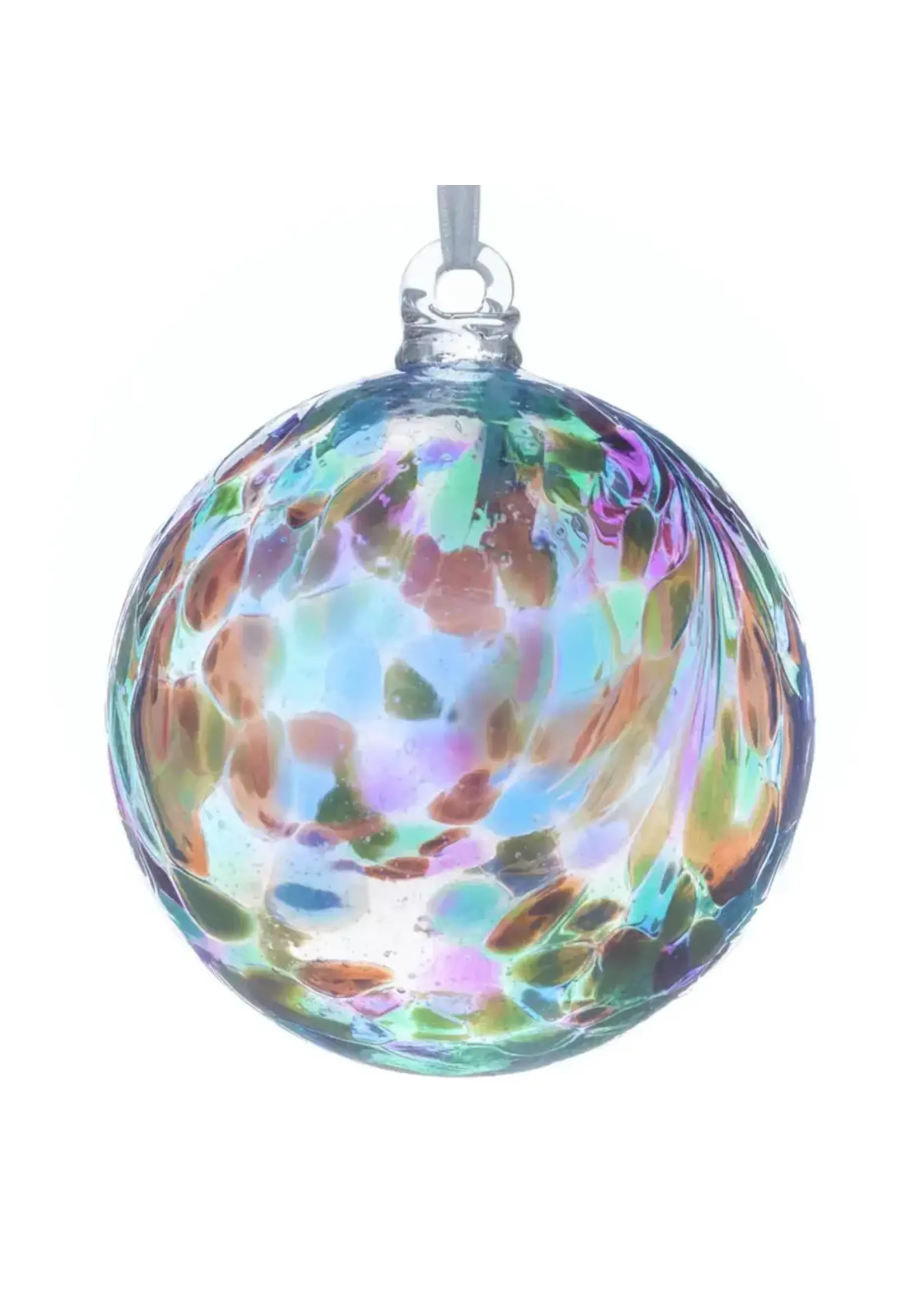 Sienna Glass Sienna Glass Ornament - Friendship Ball - Peacock