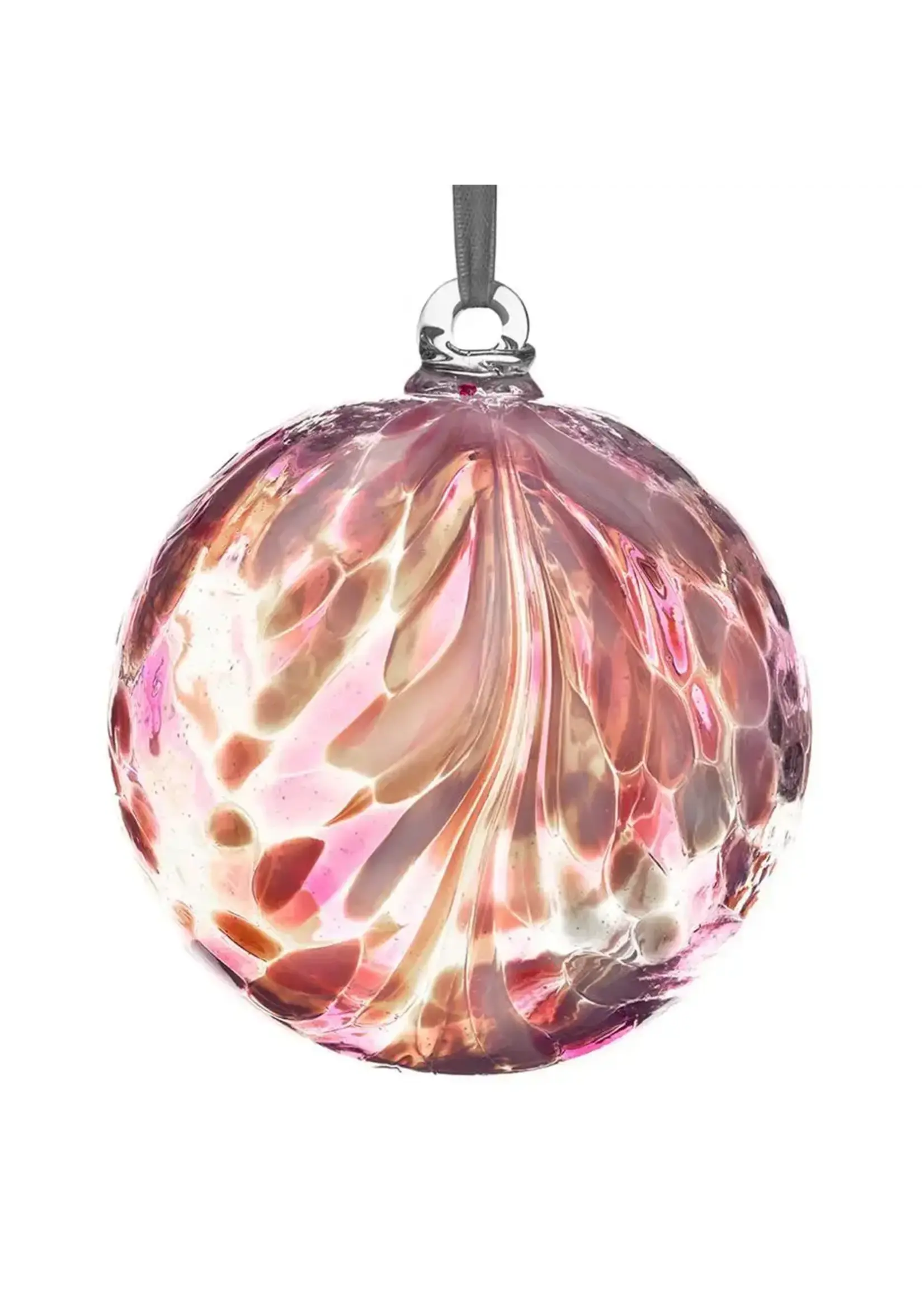 Sienna Glass Sienna Glass Ornament - Friendship Ball - Flamingo