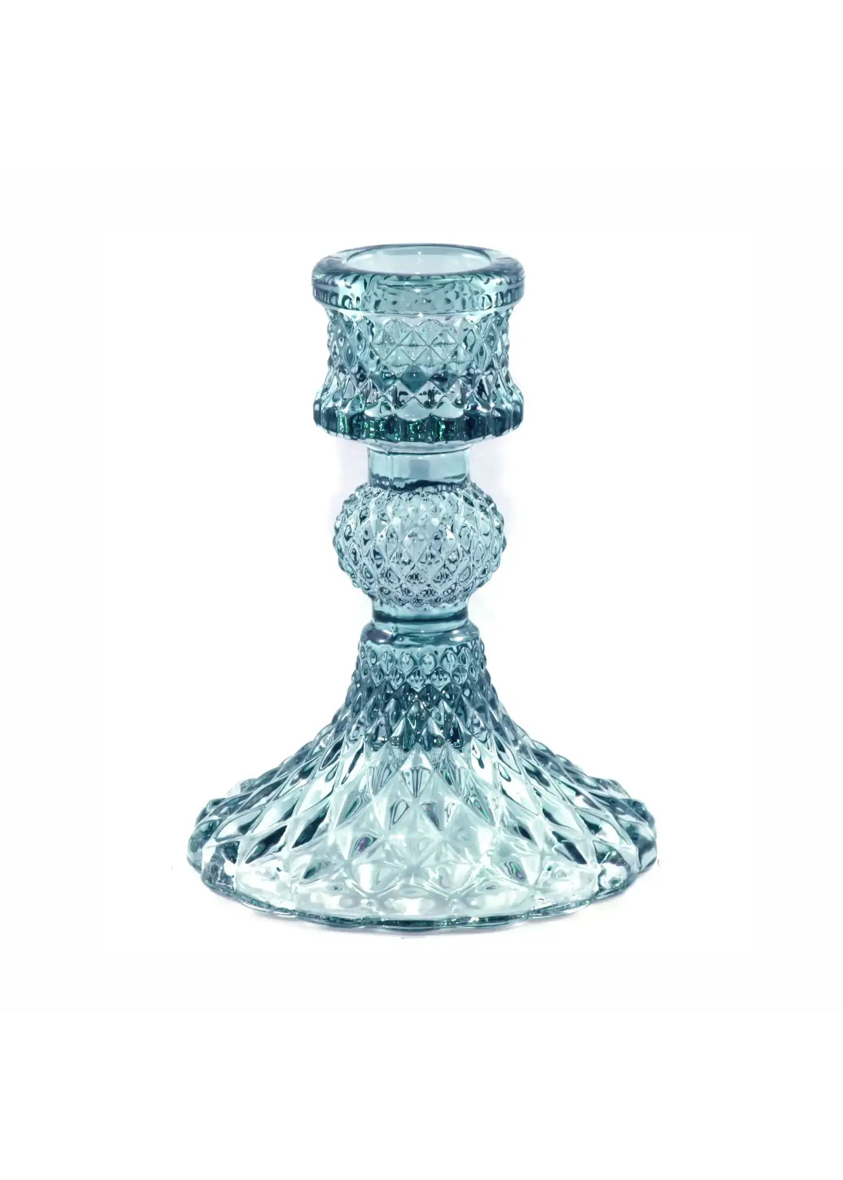 Twilight Collection Cut Glass Candle Holder - Sky - Small