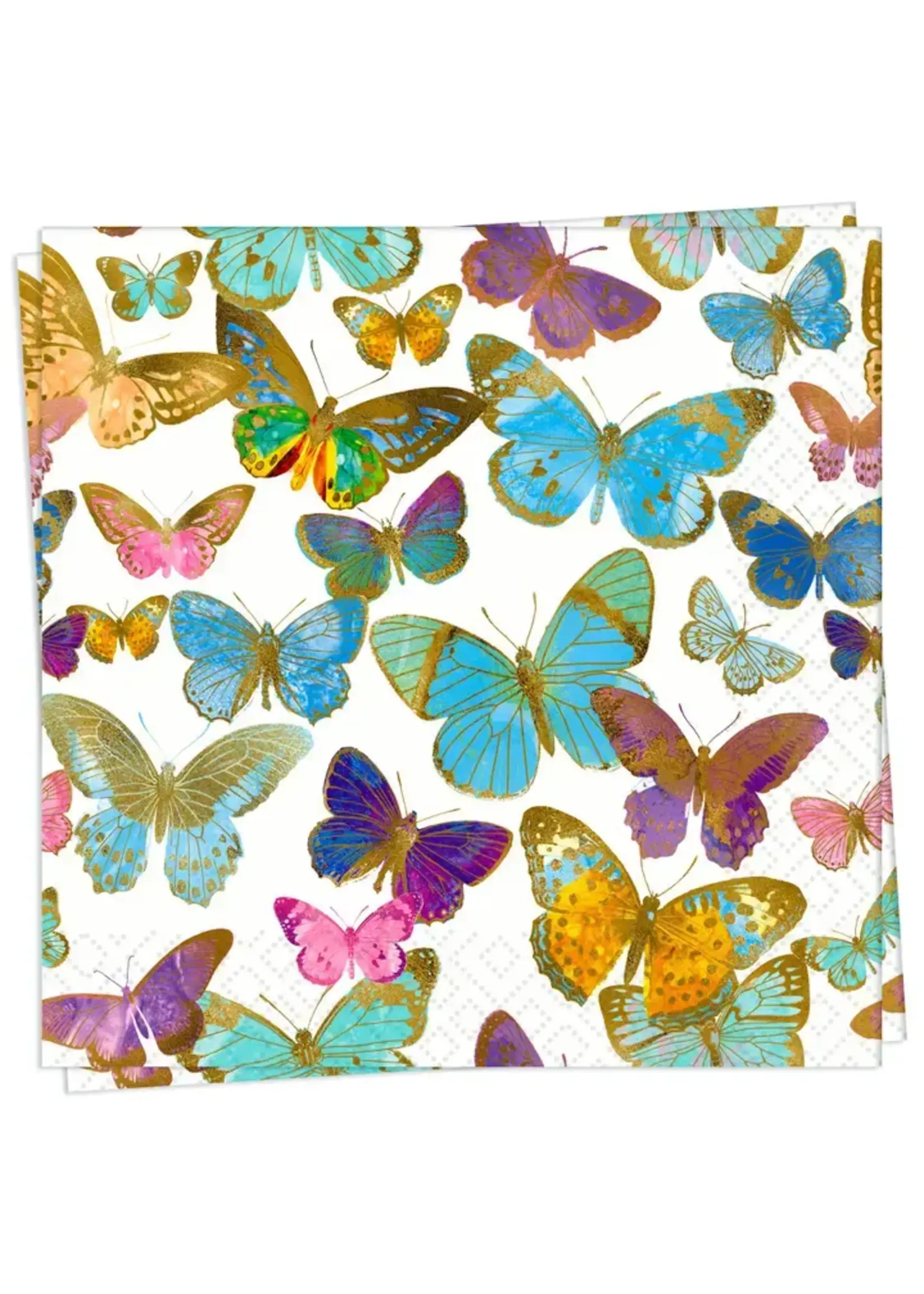 Twilight Collection Golden Butterflies Luncheon Napkin