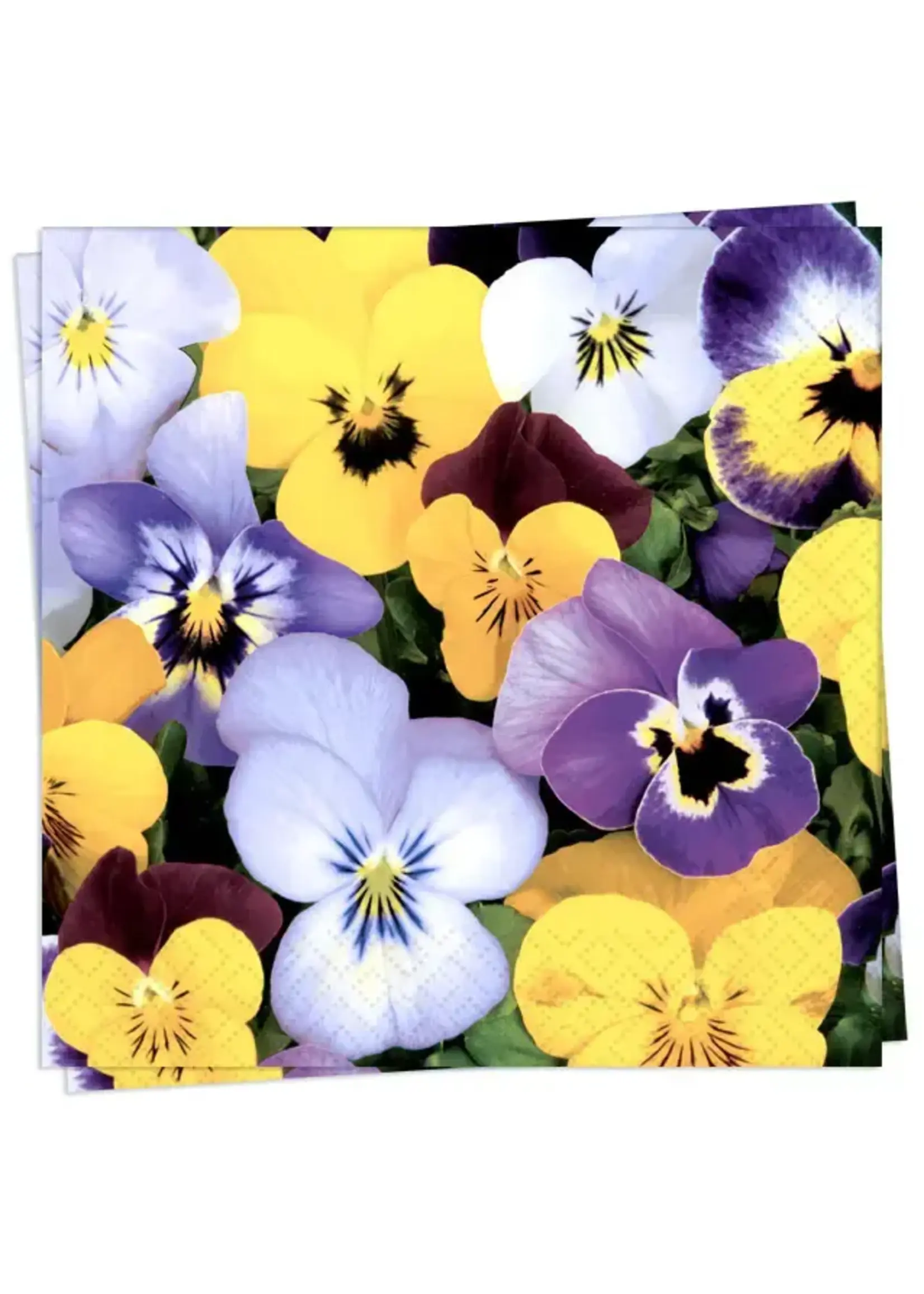 Twilight Collection Pansies Luncheon Napkin