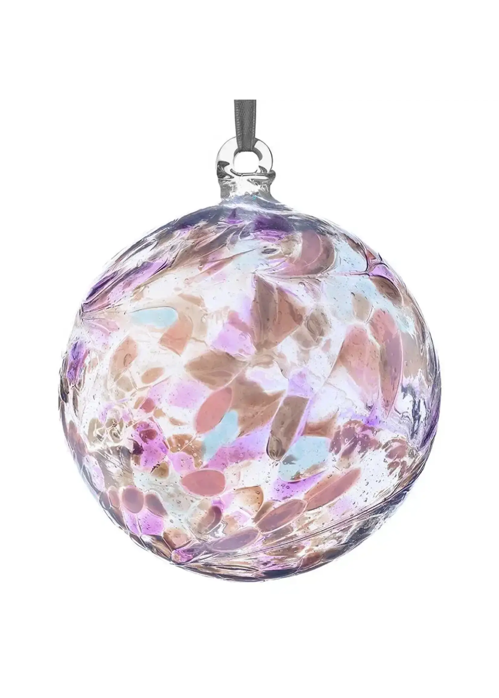 Sienna Glass Sienna Glass Ornament - Friendship Ball - Pearl