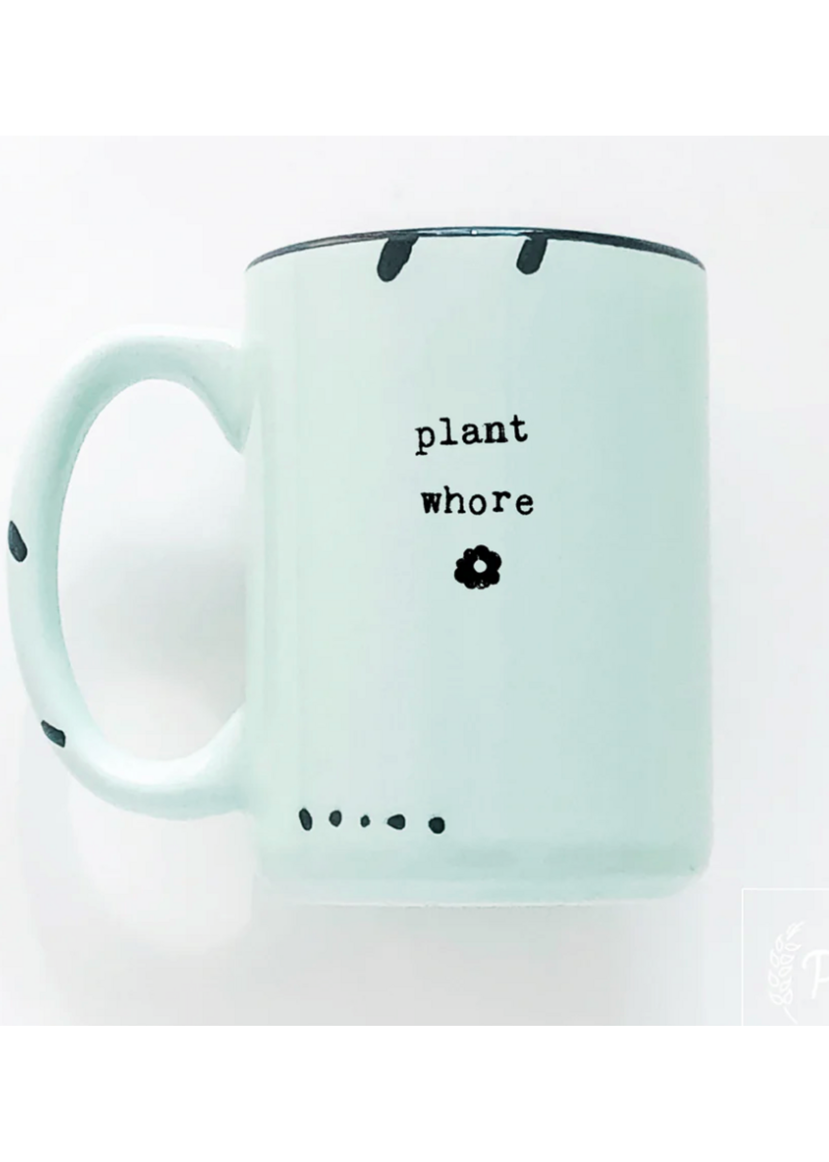 Prairie Chick Prints Plant Whore mug - green