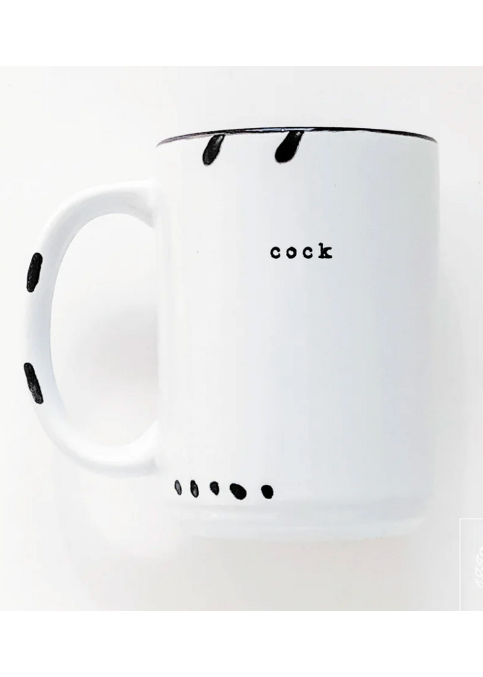Prairie Chick Prints Cock Mug - White