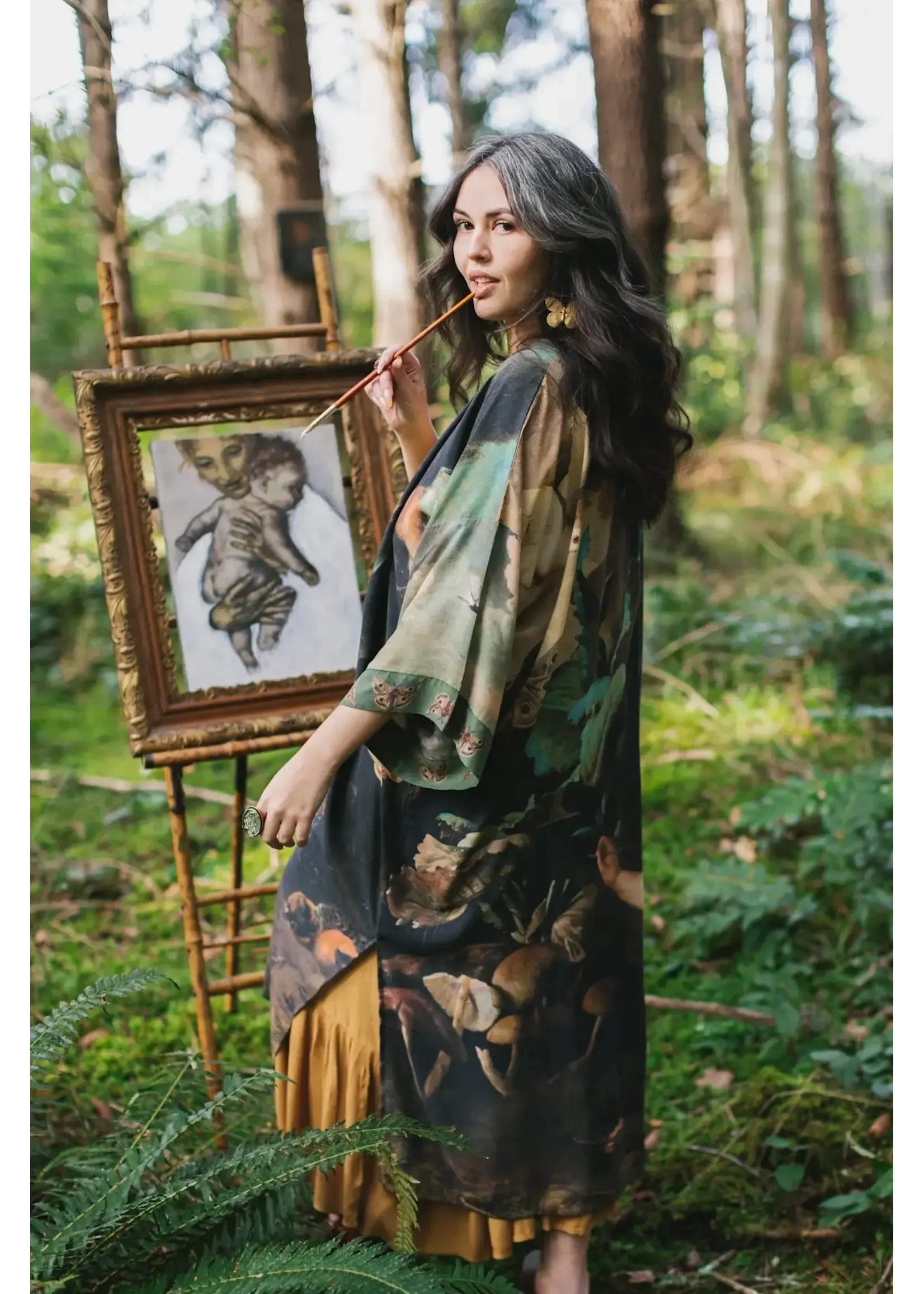 Market of Stars Market of Stars Heartwork Opera Duster Kimono