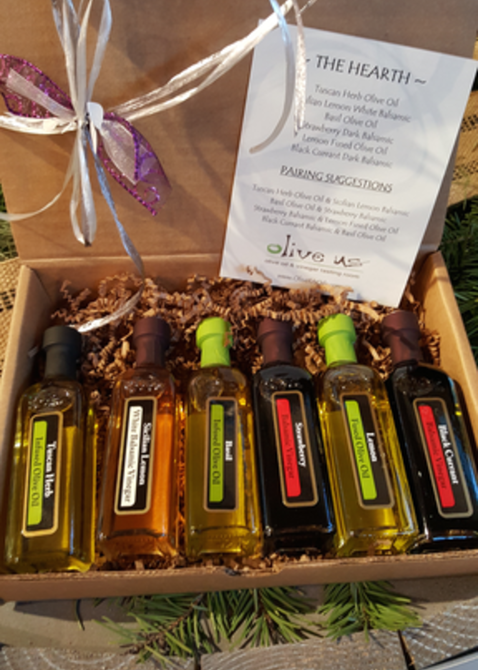 Olive Us Hearth 6 Pack 60ml - 3 Oil & 3 Vinegar