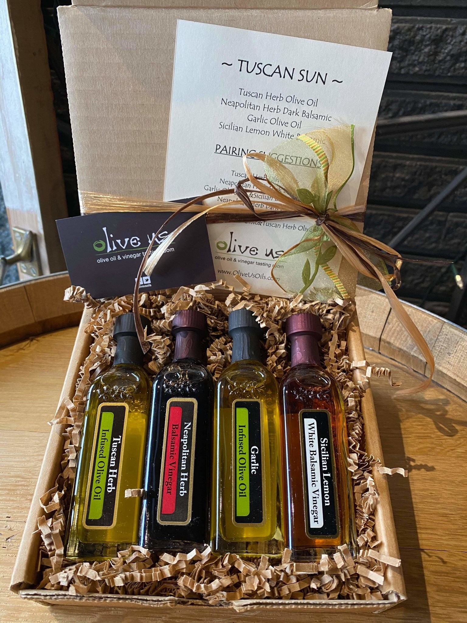 Tuscan Sun 4 Pack 60ml - 2 Oil & 2 Vinegar - Olive Us