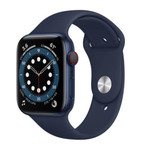 Apple Series 7 Watch GPS, 45mm Blue Aluminum Case with Abyss Blue Sport Band